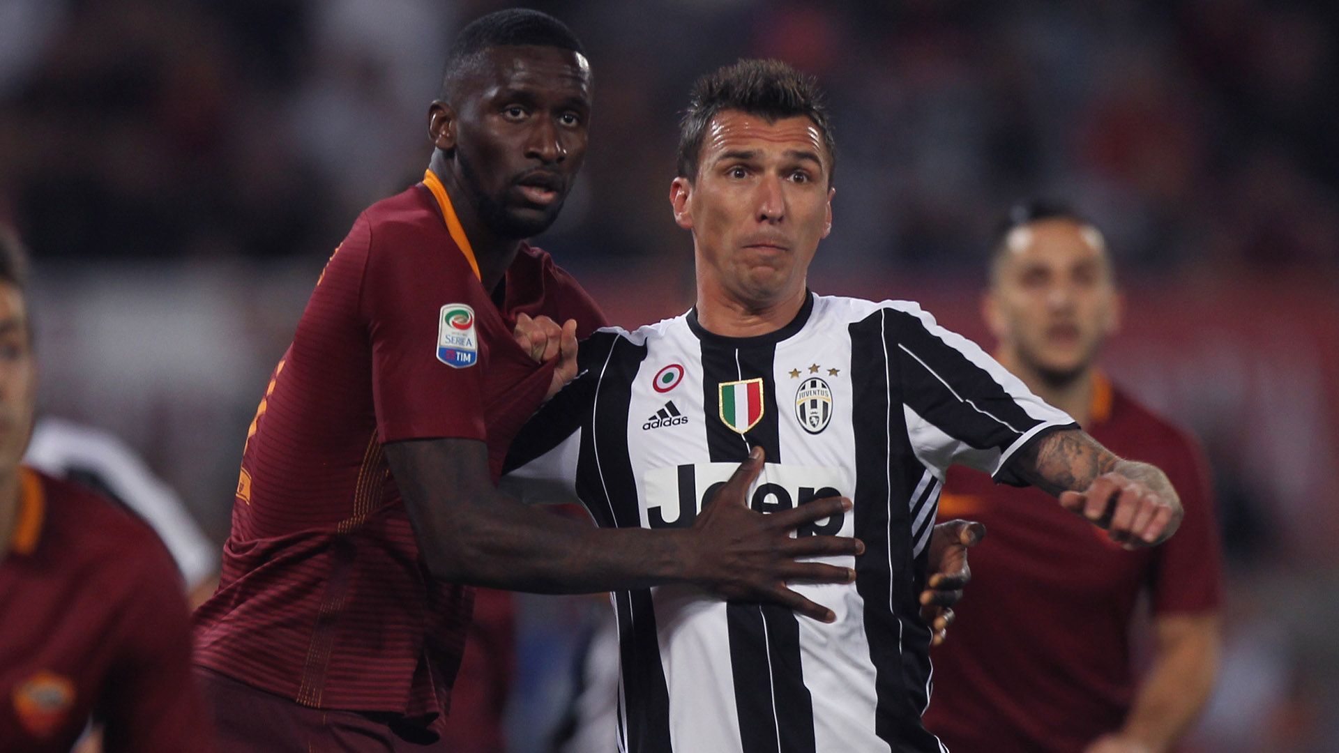 Rudiger Mandzukic Roma Juventus Serie A