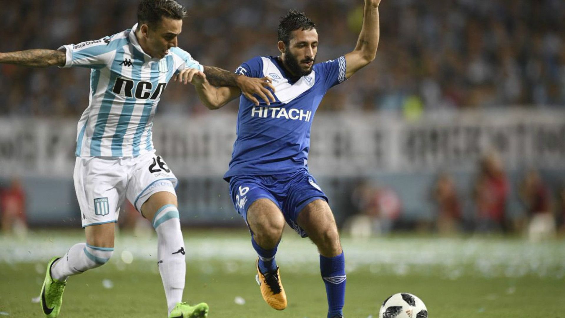 Renzo Saravia Matias Vargas Racing Club Velez Superliga Argentina 04032018