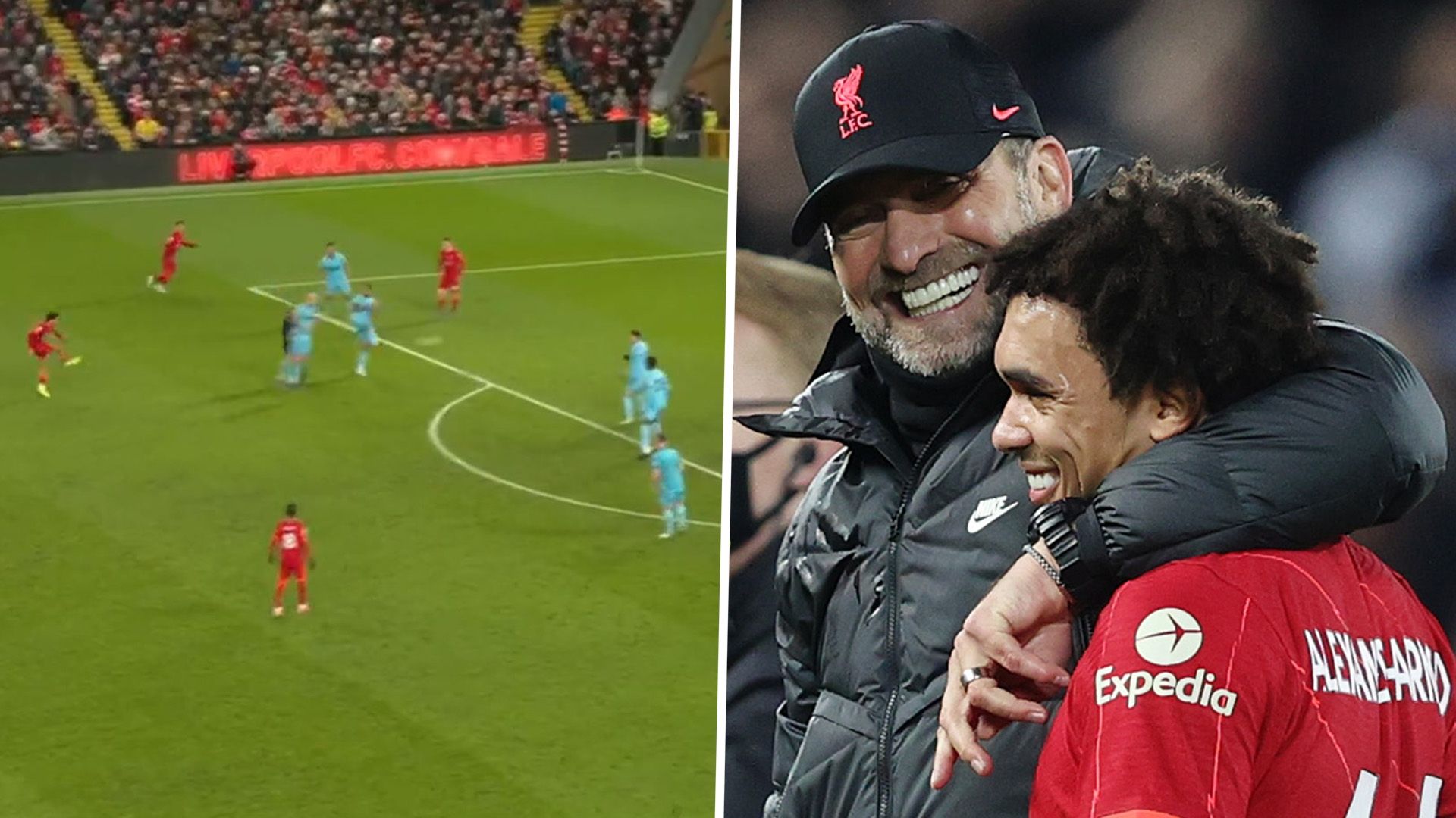 Jurgen Klopp Trent Alexander-Arnold Liverpool 2021-22