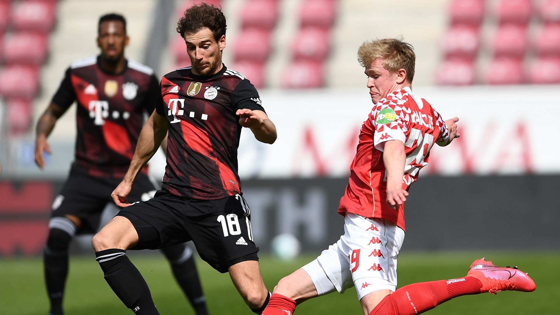 Jonathan Burkardt Leon Goretzka Mainz 05 Bayern Munchen Bundesliga 24042021