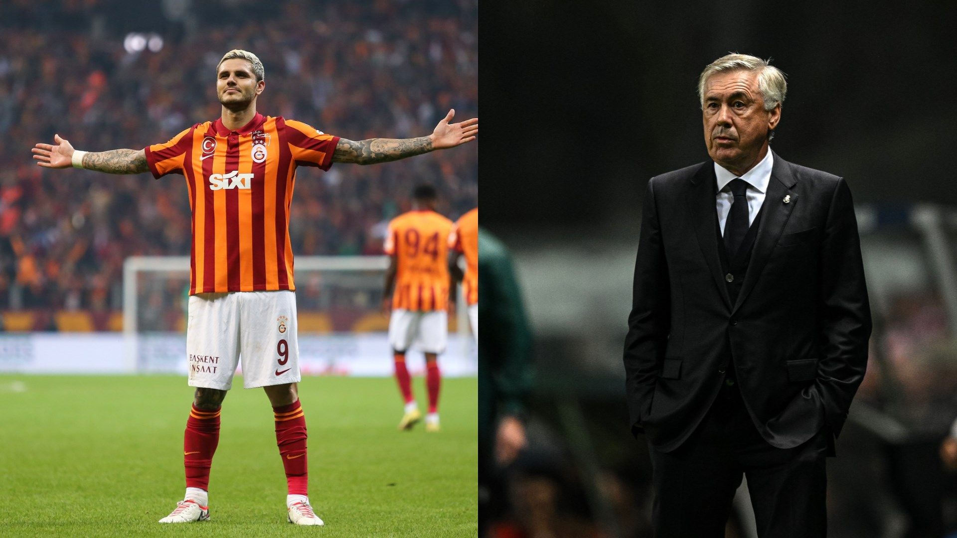 Mauro Icardi & Carlo Ancelotti