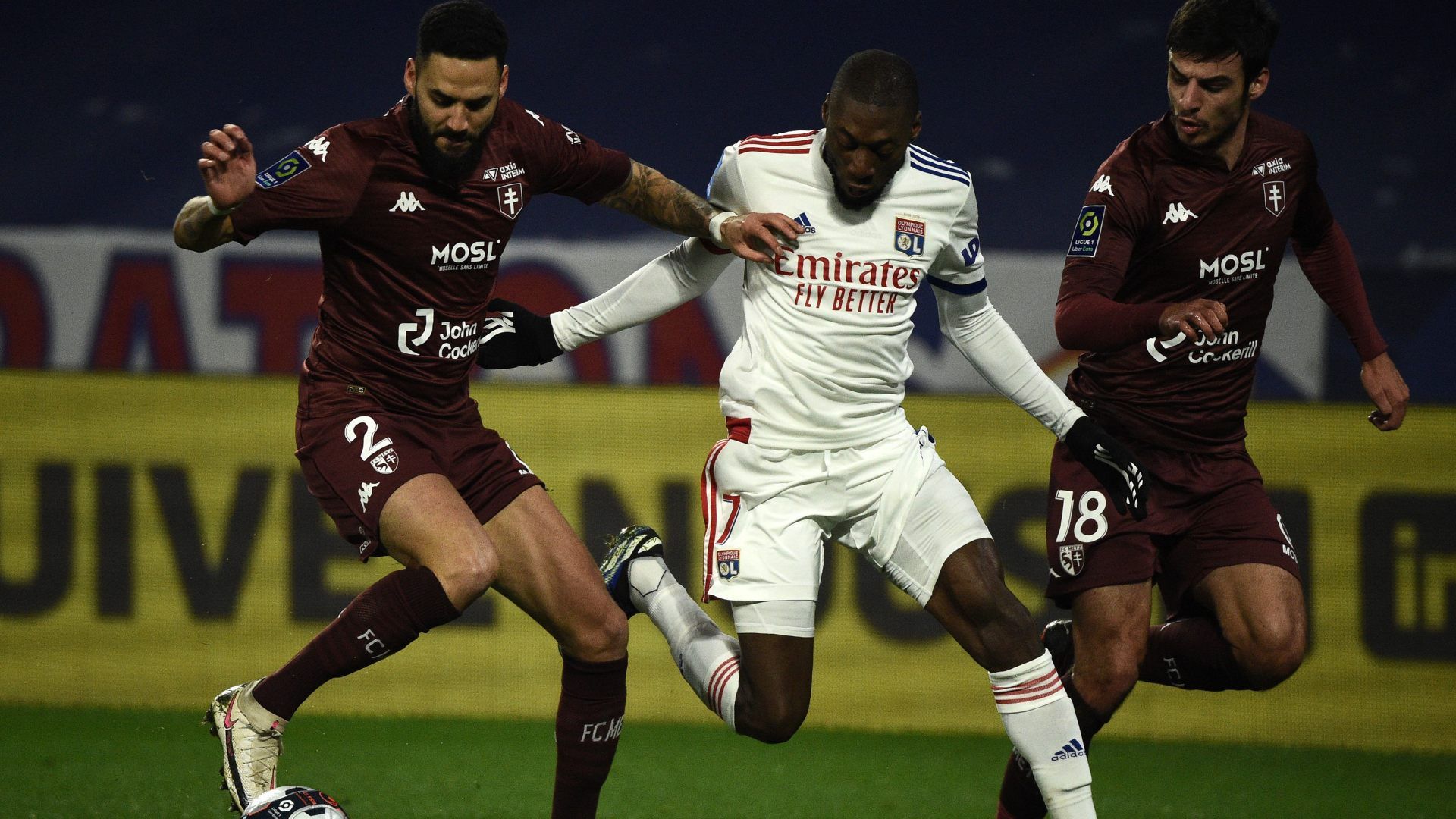 Karl Toko-Ekambi Dylan Bronn Lyon Metz Ligue 1 17012021