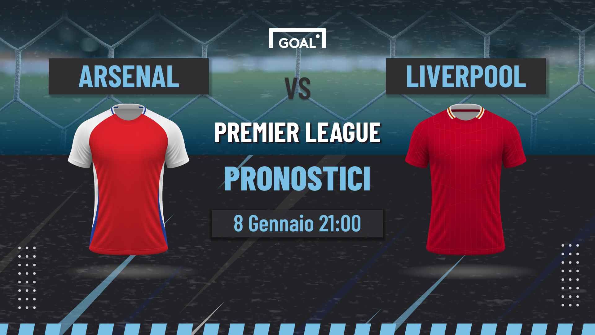pronostici Arsenal - Liverpool
