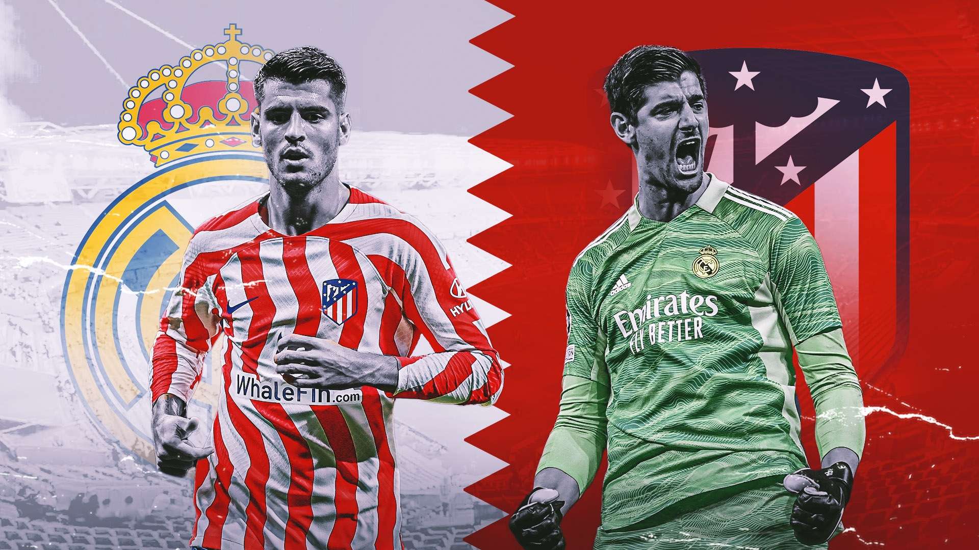 Alvaro Morata and Thibaut Courtois played for both Real and Atletico Madrid