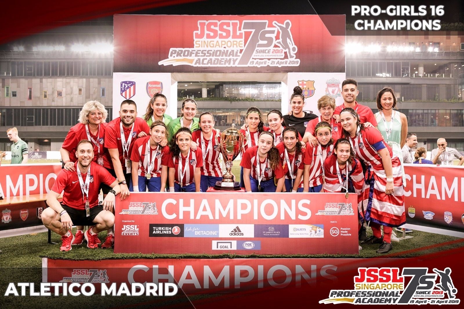 JSSL Singapore Pro Academy 7s 2019 Atletico Madrid girls