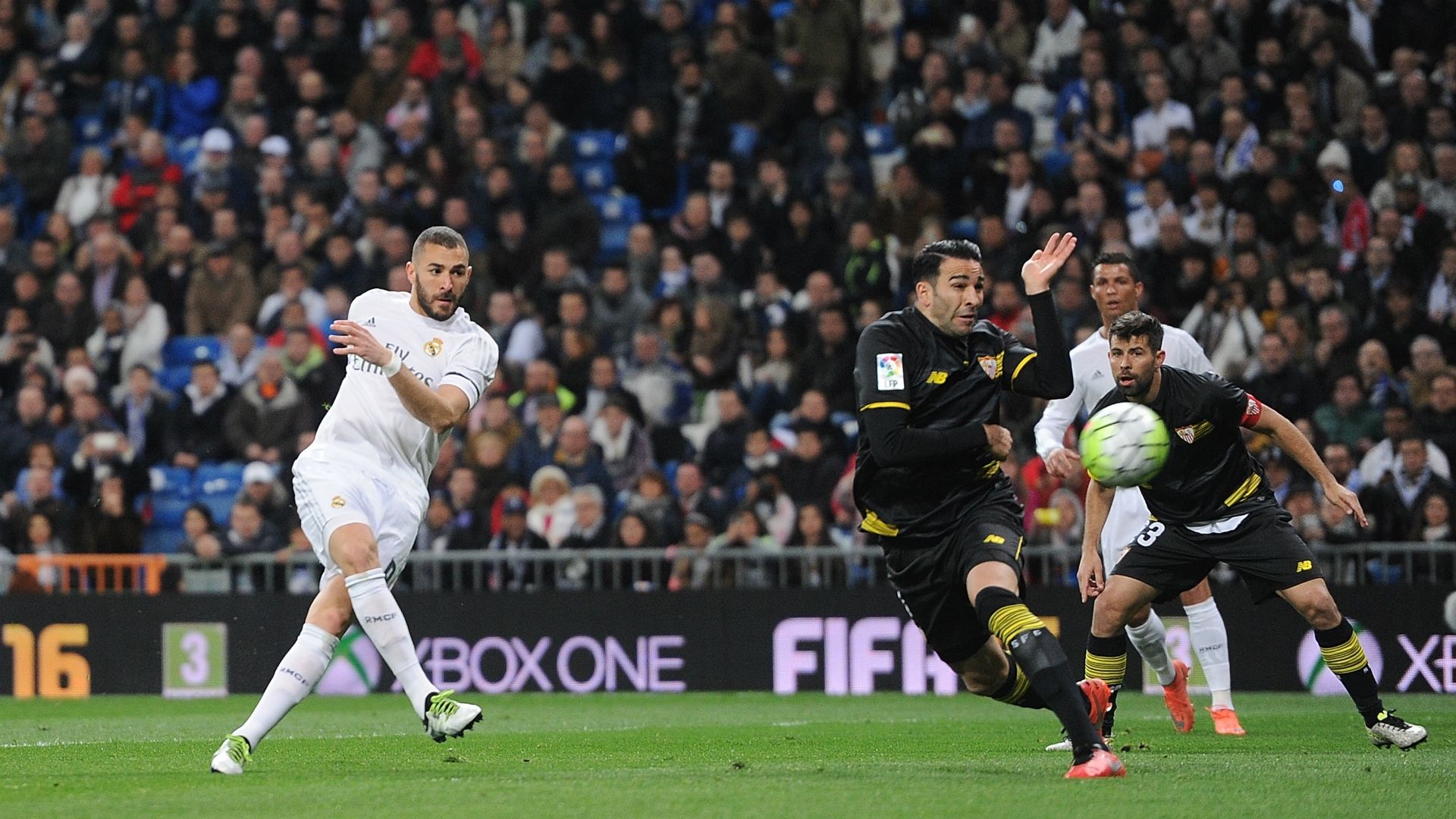 Karim Benzema Real Madrid Sevilla Liga BBVA 20032016