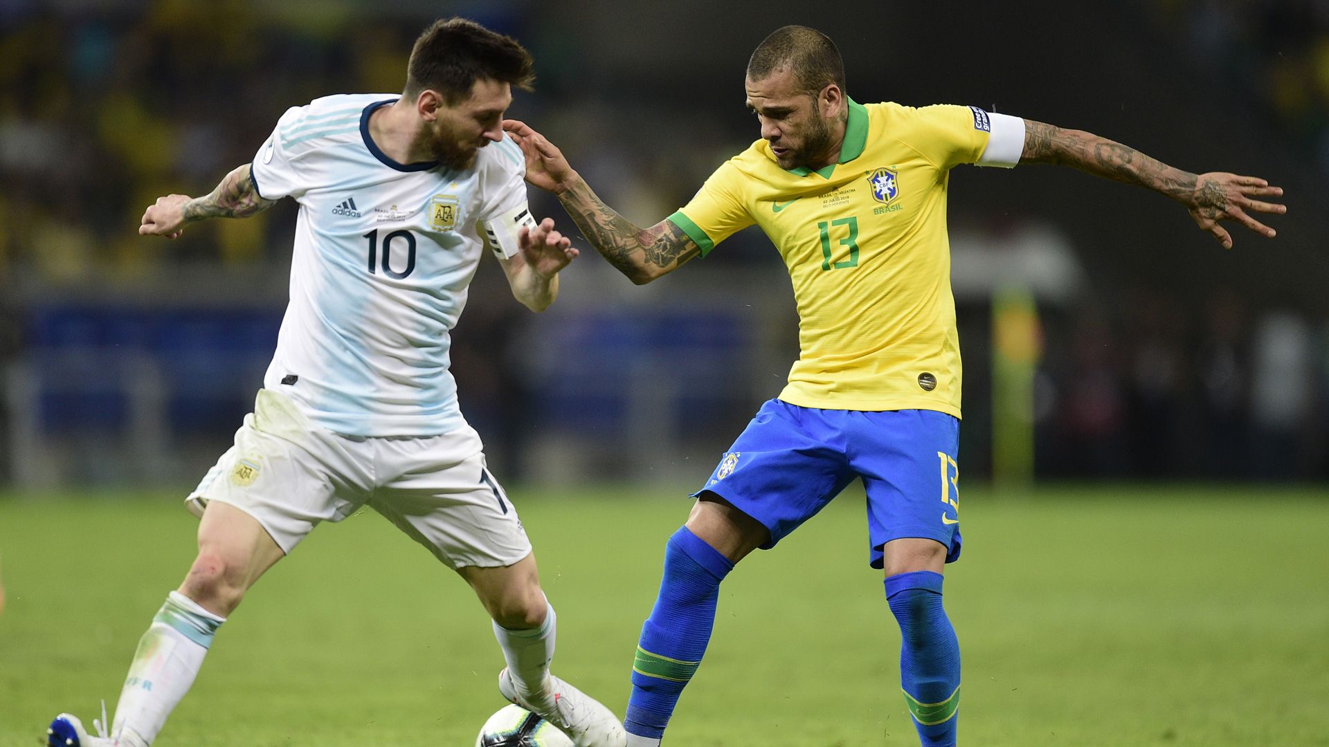 Lionel Messi Argentina Dani Alves Brazil