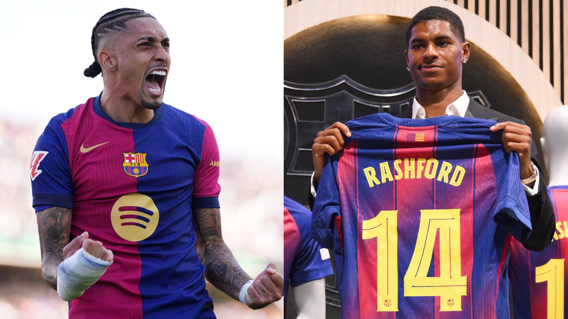 Raphinha Marcus Rashford Barcelona