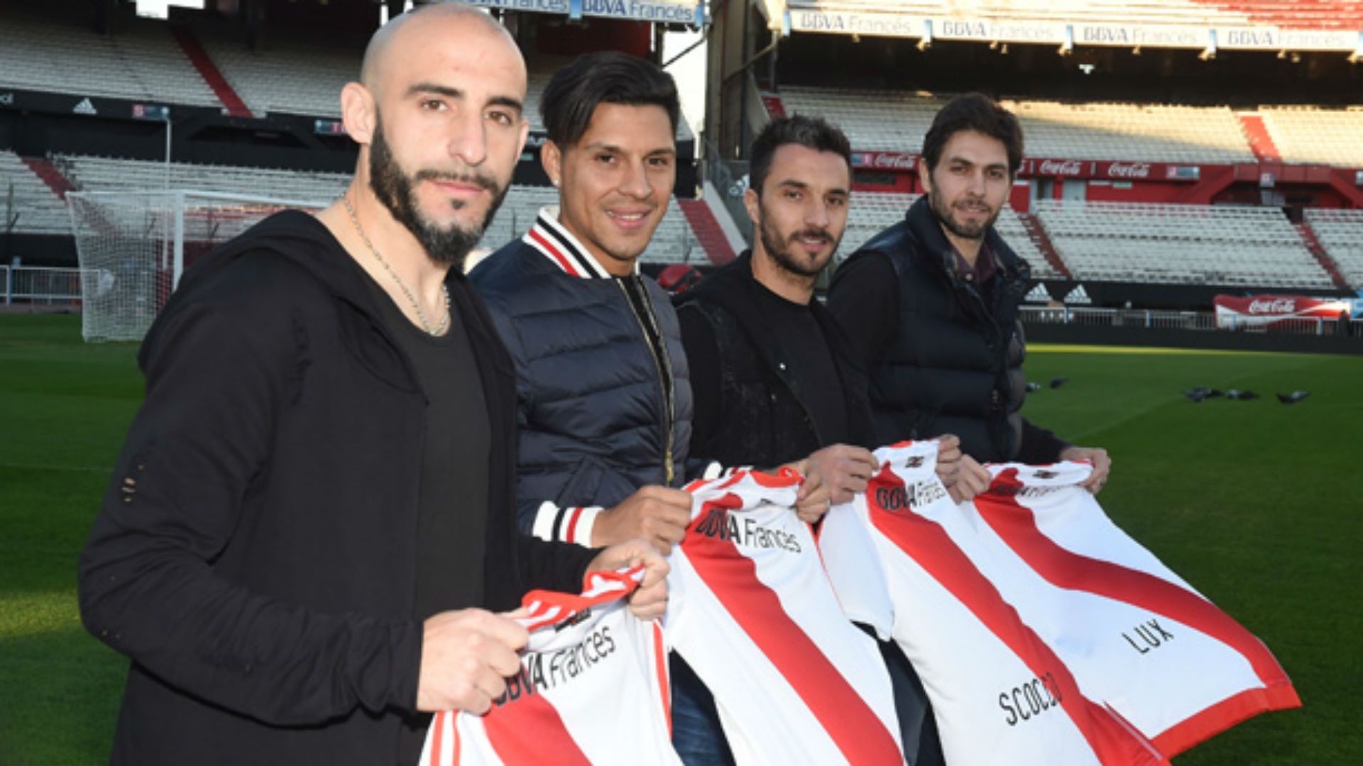 River presentacion refuerzos Scocco Enzo Perez Pinola Lux 30062017