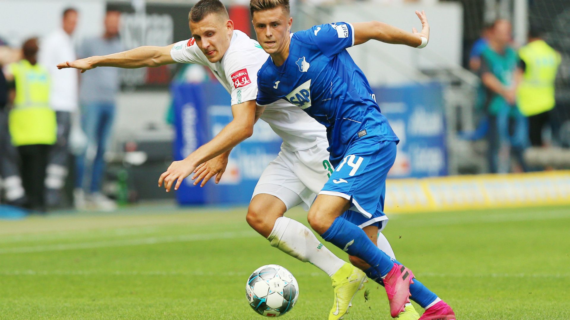 MAXIMILIAN EGGESTEIN WERDER BREMEN CHRISTOPH BAUMGARTNER HOFFENHEIM GERMAN BUNDESLIGA 24082019