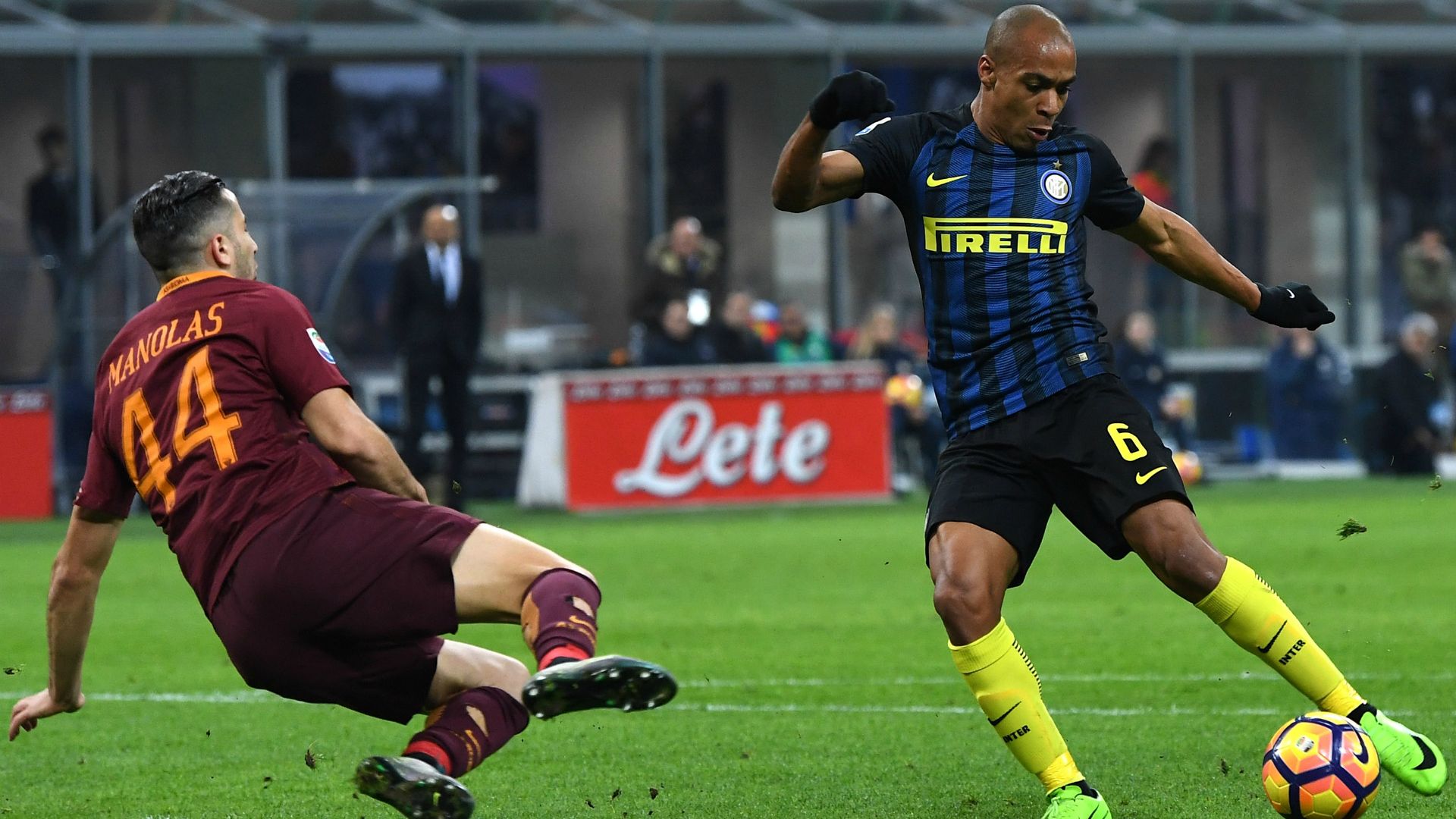 Kostas Manolas Joao Mario Inter Roma Serie A 26022017