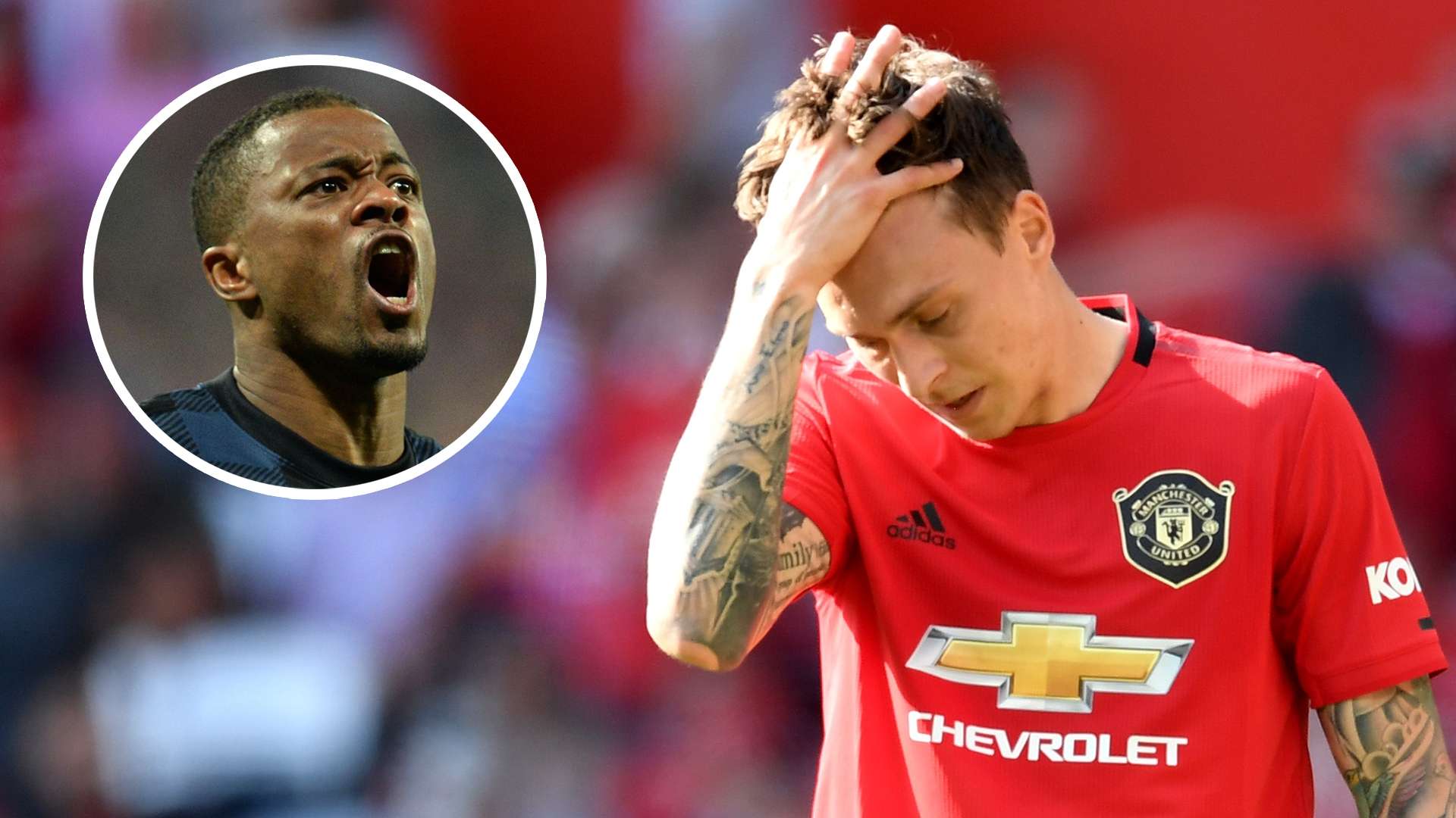 Patrice Evra Victor Lindelof Man Utd