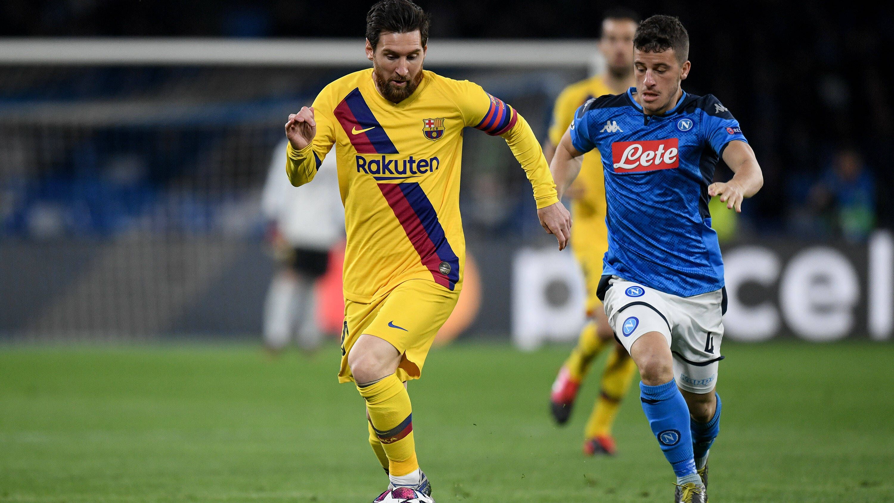 GERMANY ONLY Lionel Messi Diego Demme FC Barcelna SSC Napoli