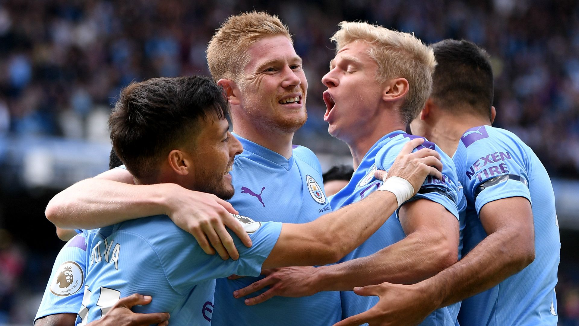 Manchester City celebrate 2019-20
