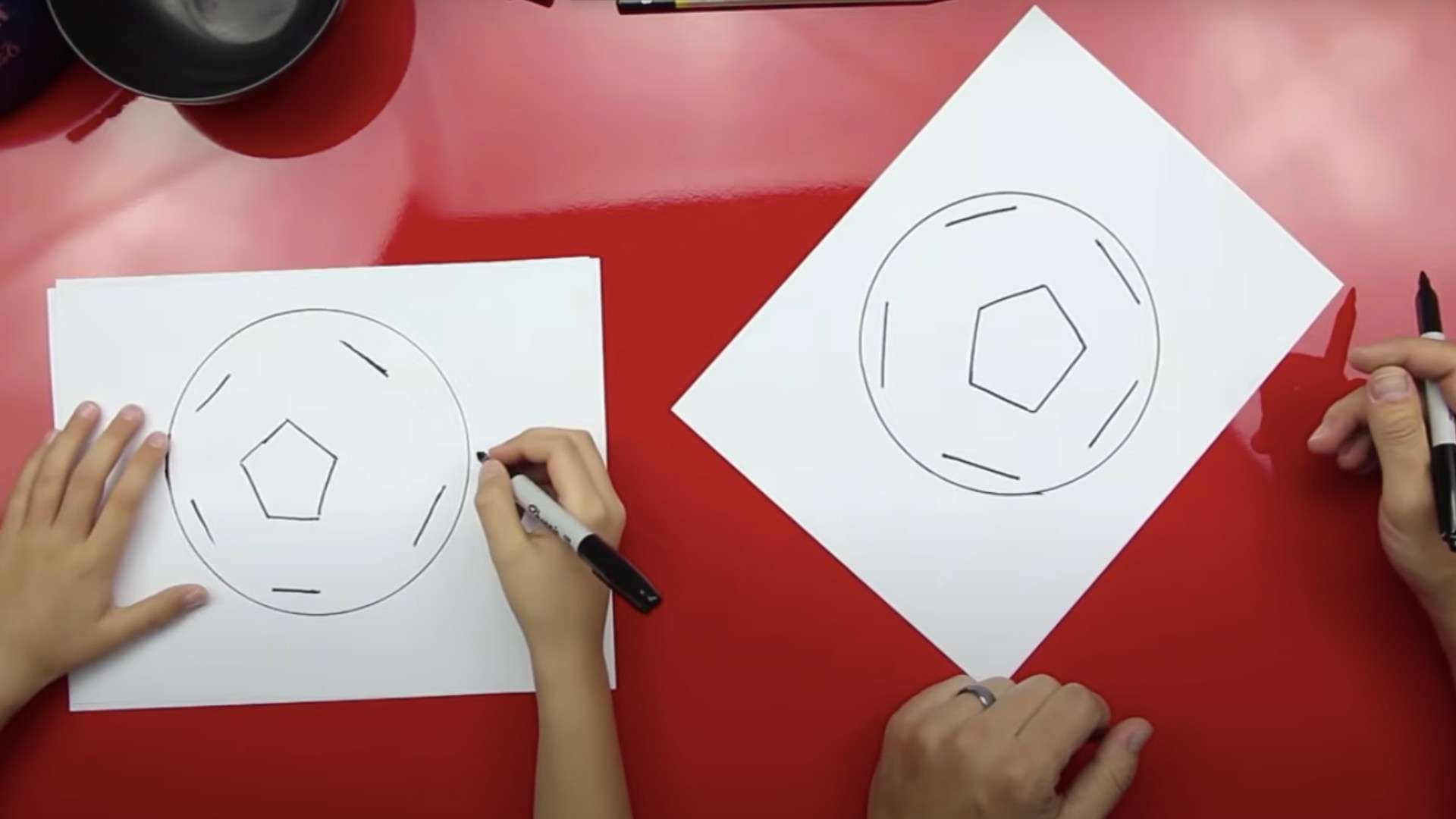 How to draw soccer ball 3
