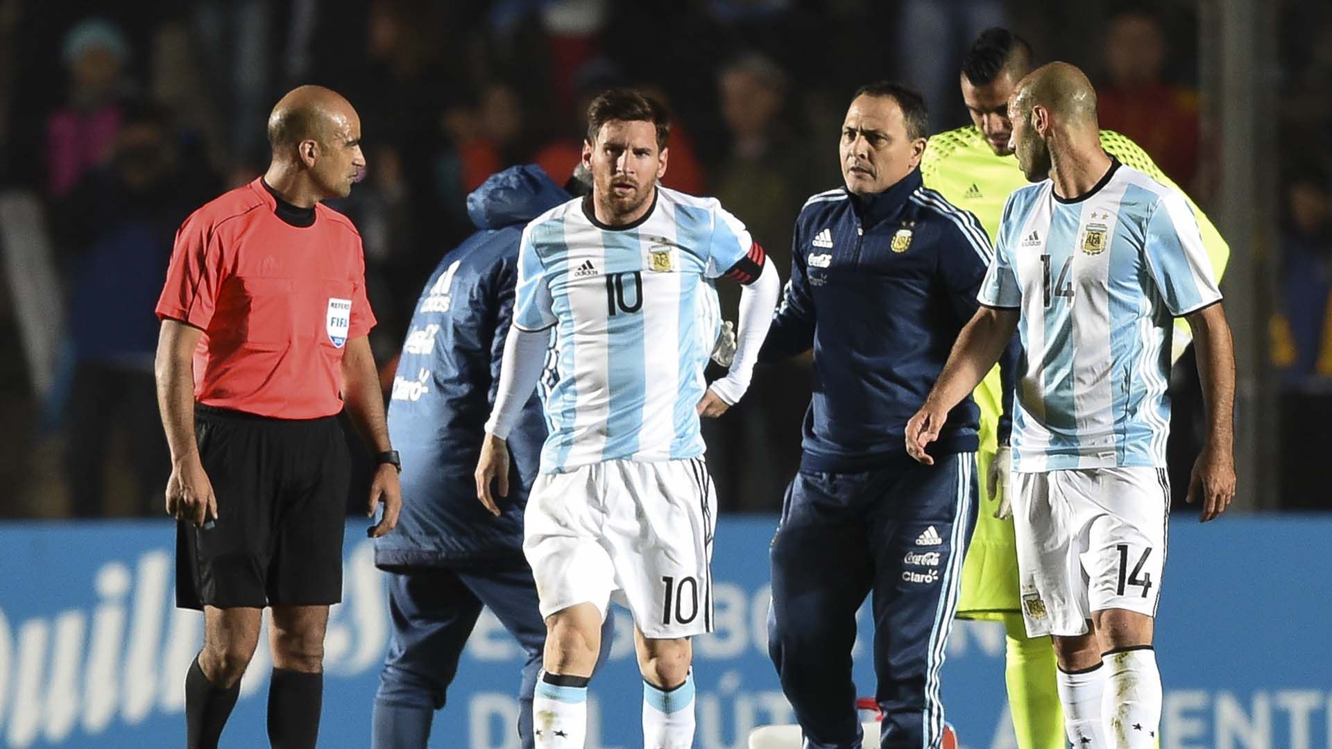 Lionel Messi injury Argentina Honduras 27052016