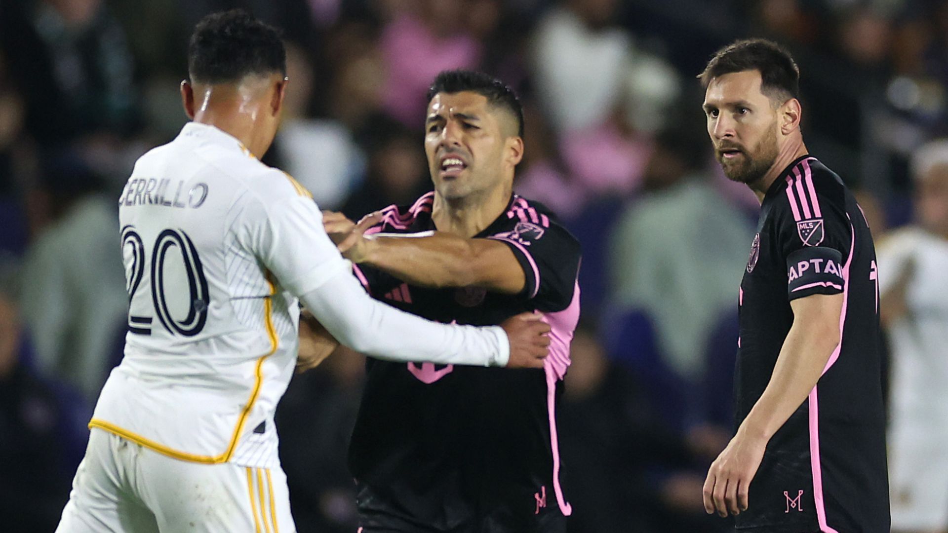 Edwin Cerrillo Luis Suarez Lionel Messi LA Galaxy Inter Miami MLS 2024
