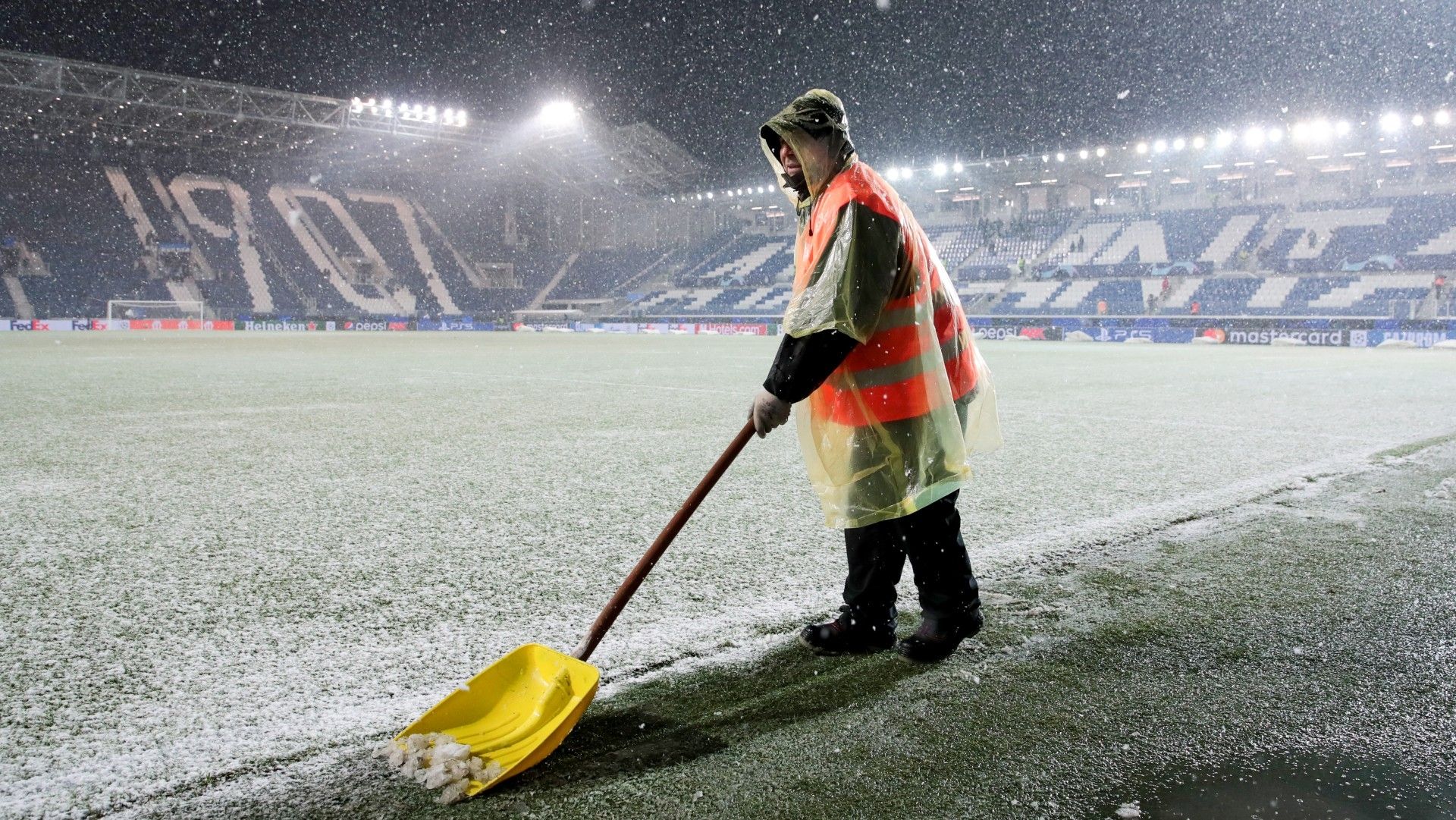 Gewiss Stadium Atalanta Villarreal postponed for snow Champions League 8122021