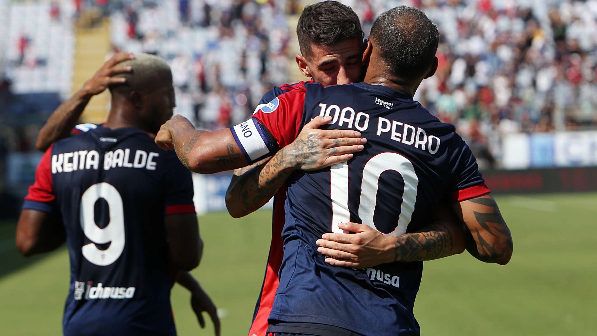 Joao Pedro celebrating Genoa Serie A