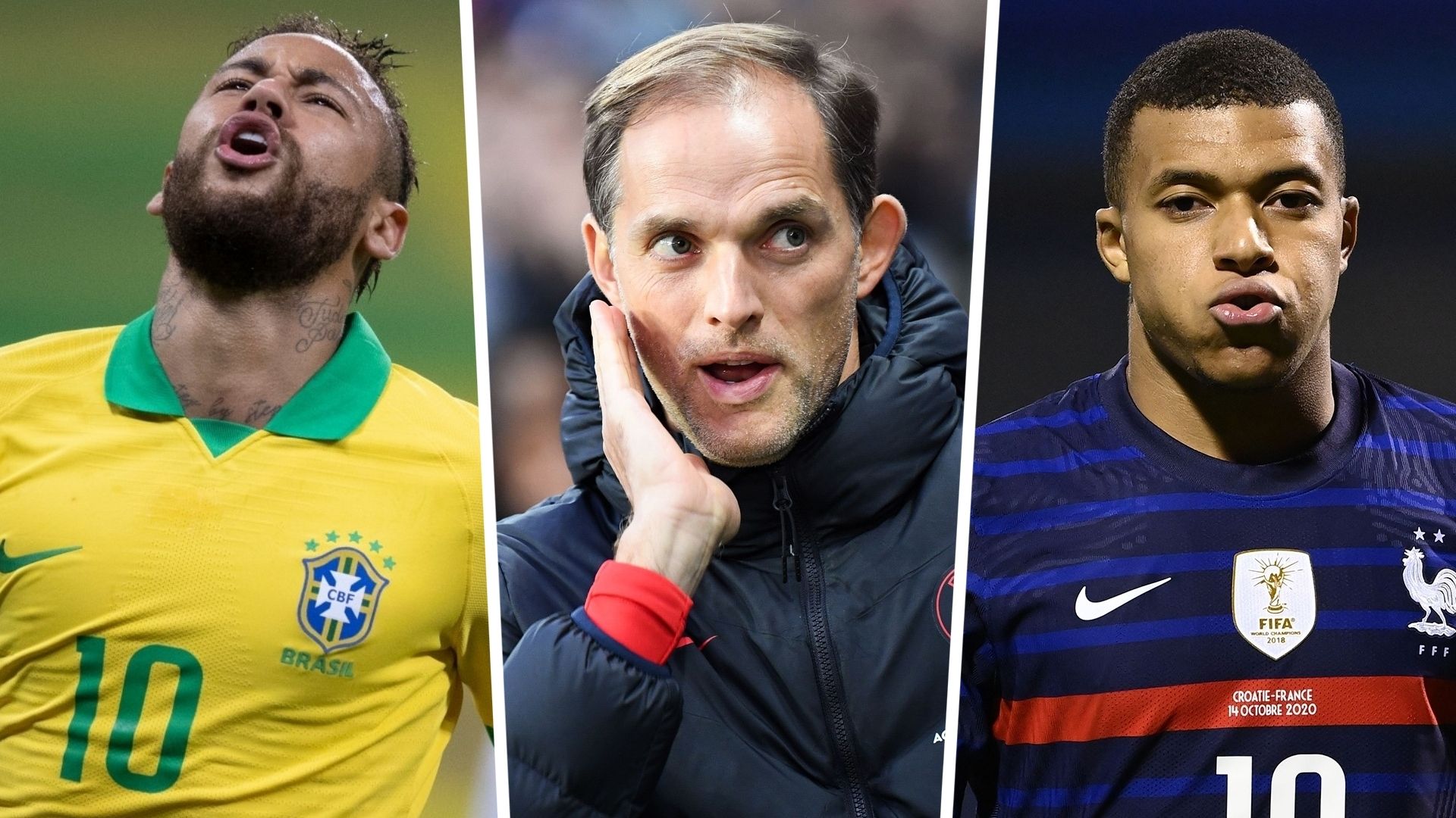 Neymar Thomas Tuchel Kylian Mbappé Brasil França PSG 2020