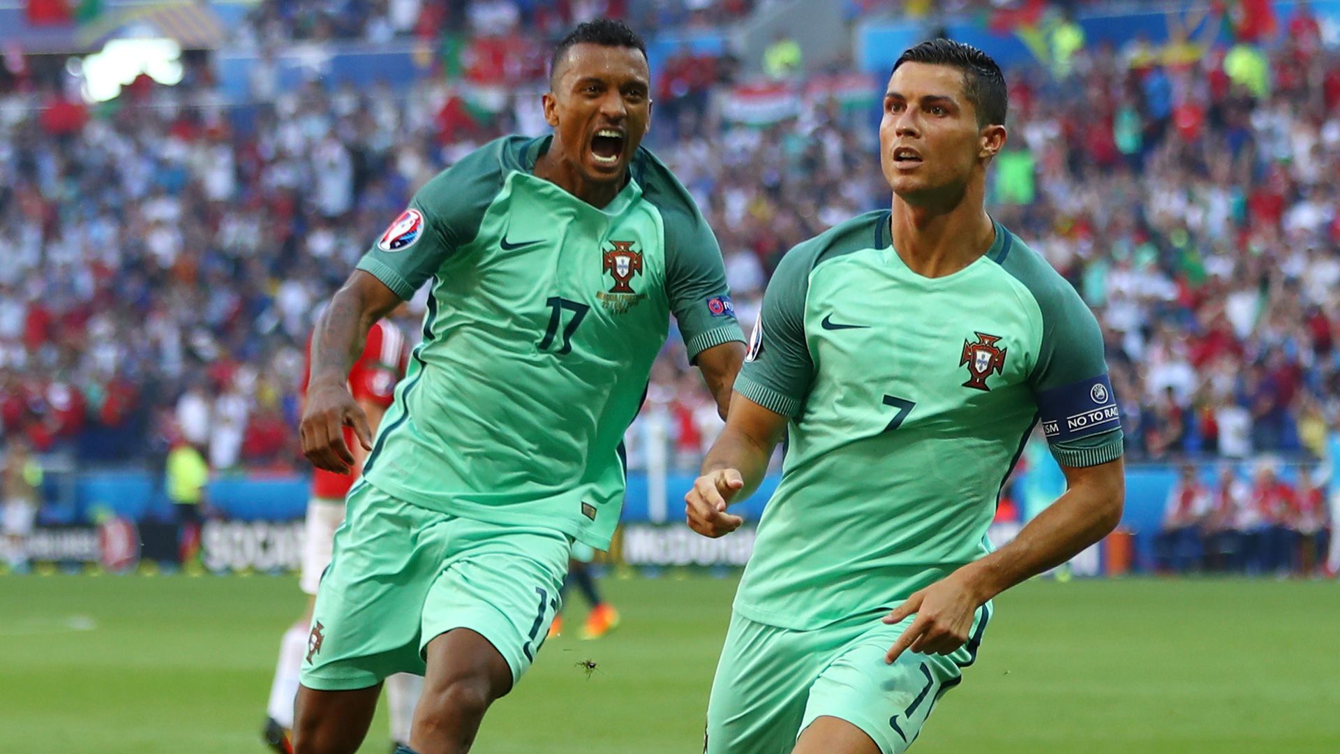 Nani Cristiano Ronaldo Portugal Ungarn 06222016