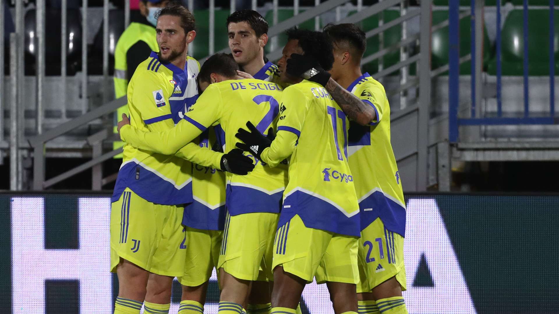 Alvaro Morata celebration Venezia Juventus Serie A