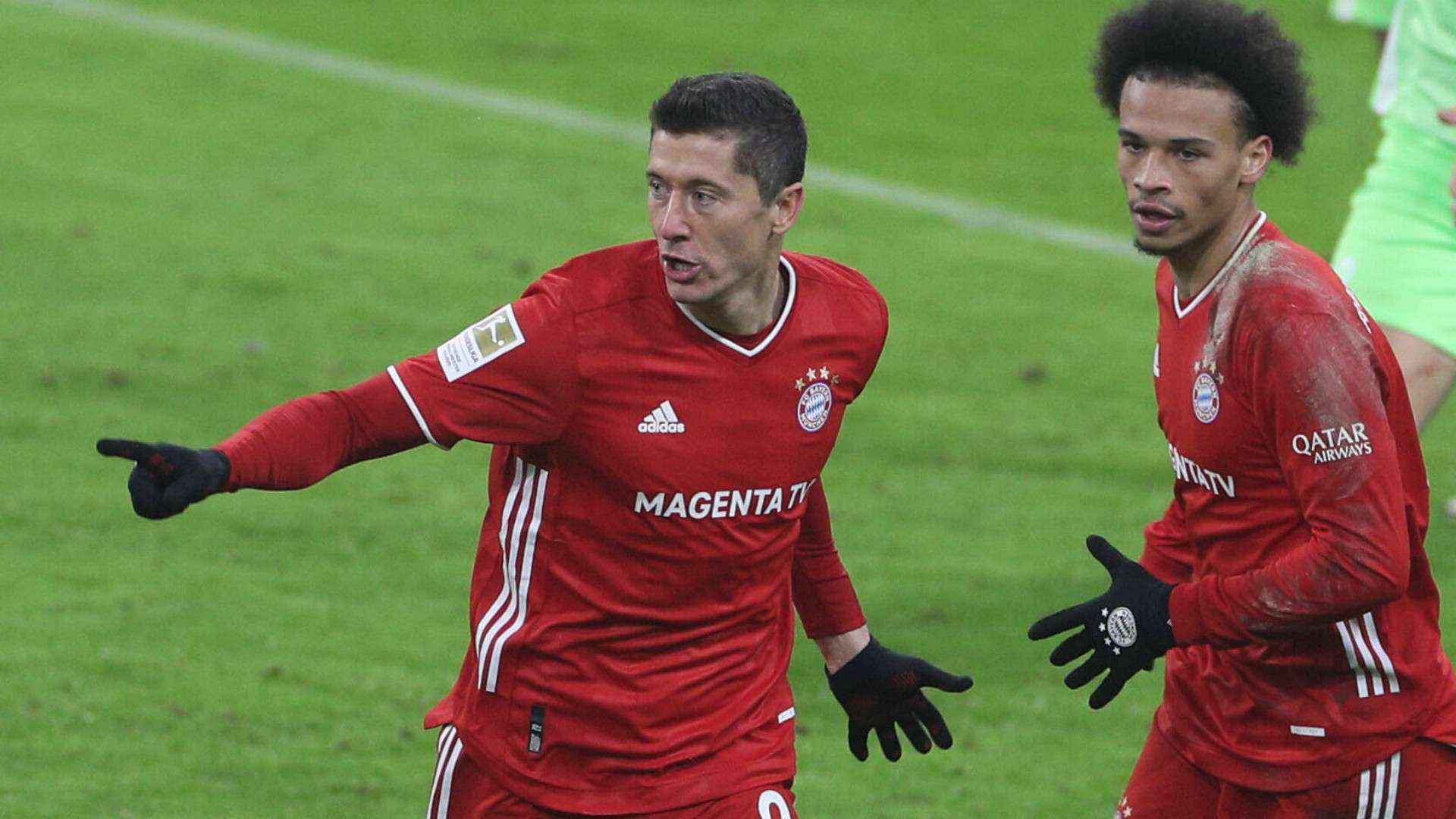 GERMANY ONLY: ROBERT LEWANDOWSKI LEROY SANE BAYERN MÜNCHEN BUNDESLIGA 16122020