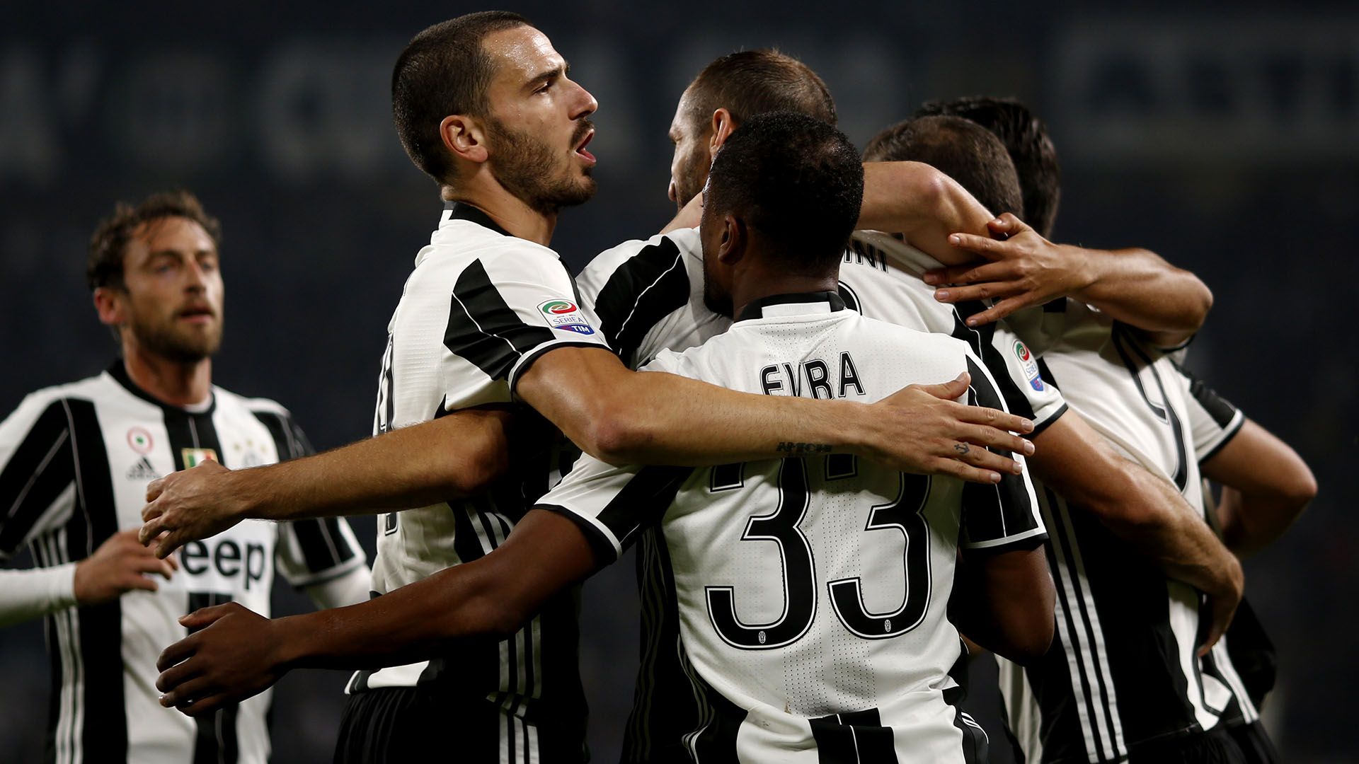 Juventus celebrating vs Sampdoria Serie A