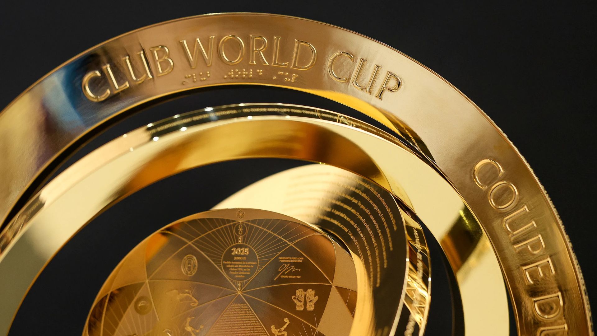 club world cup trophy close up