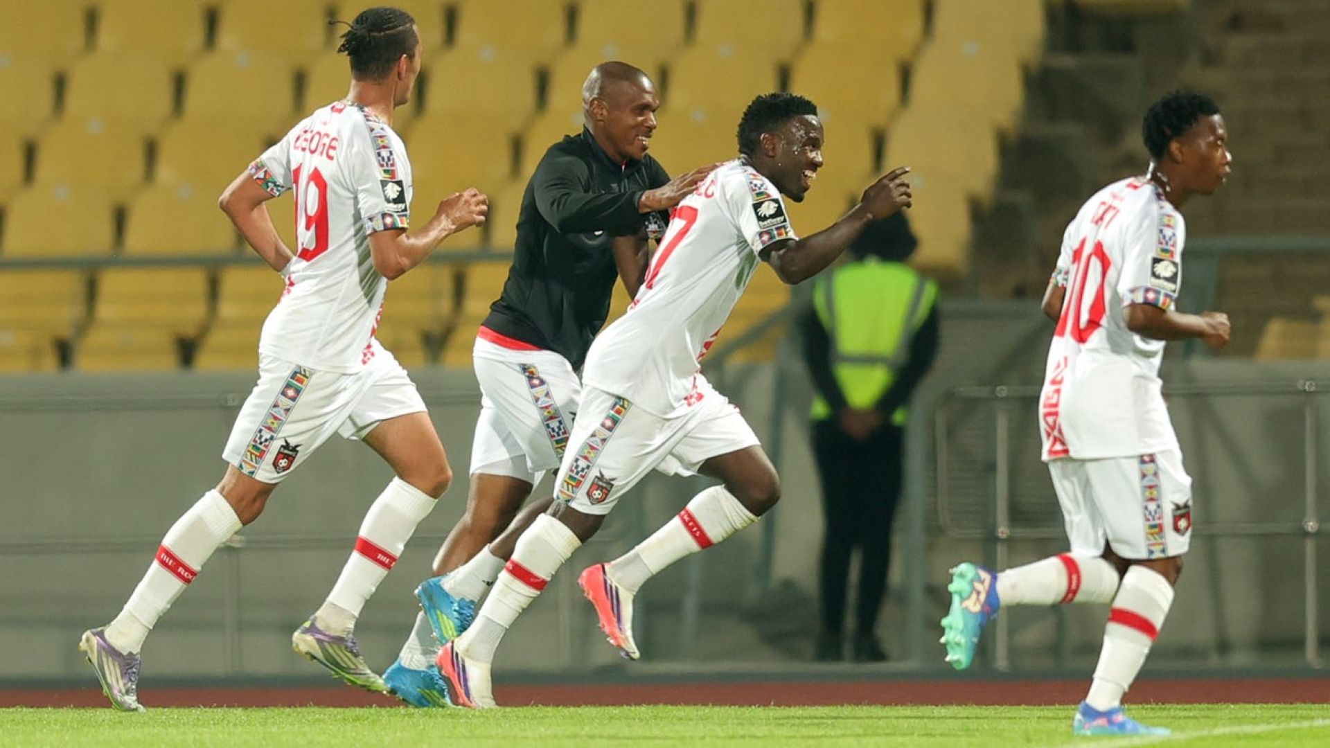 TS Galaxy celebrates goal against Marumo Gallants 