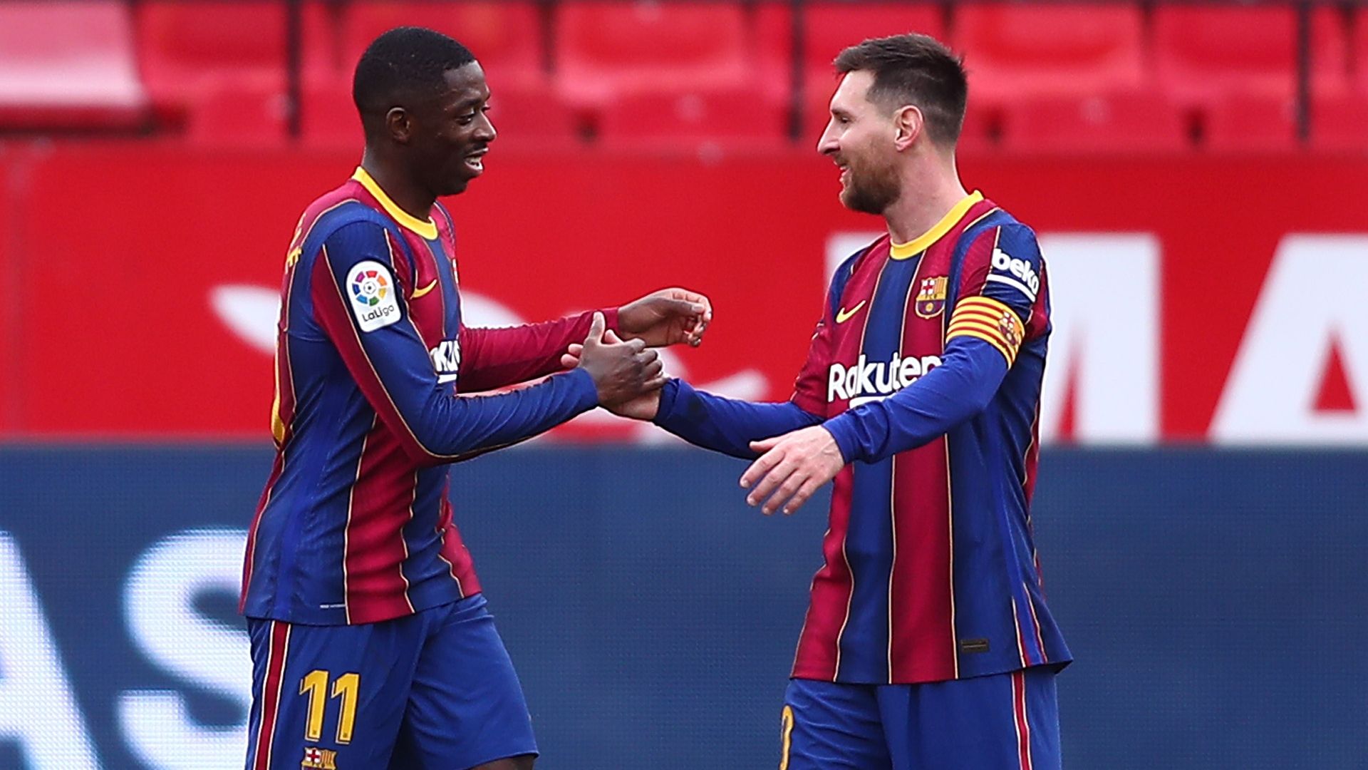 Ousmane Dembele Lionel Messi Barcelona