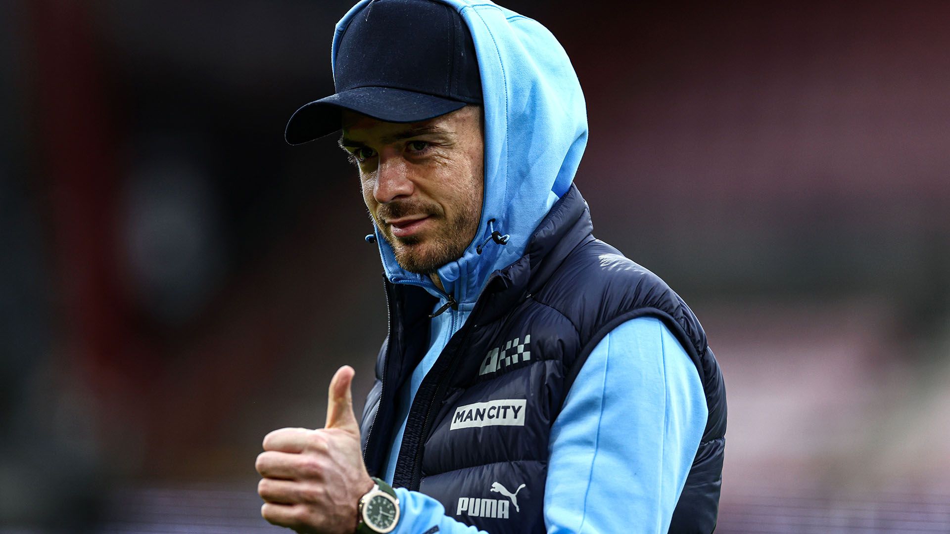 Jack Grealish Manchester City Bristol City pre-match 2022-23