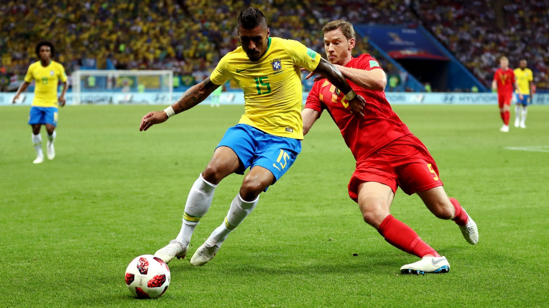 Paulinho, Jan Vertonghen, Brazil - Belgium, World Cup 07062018