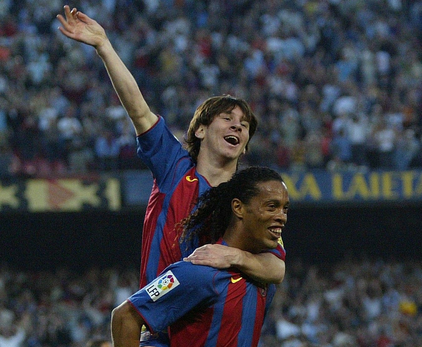 Messi and Ronaldinho