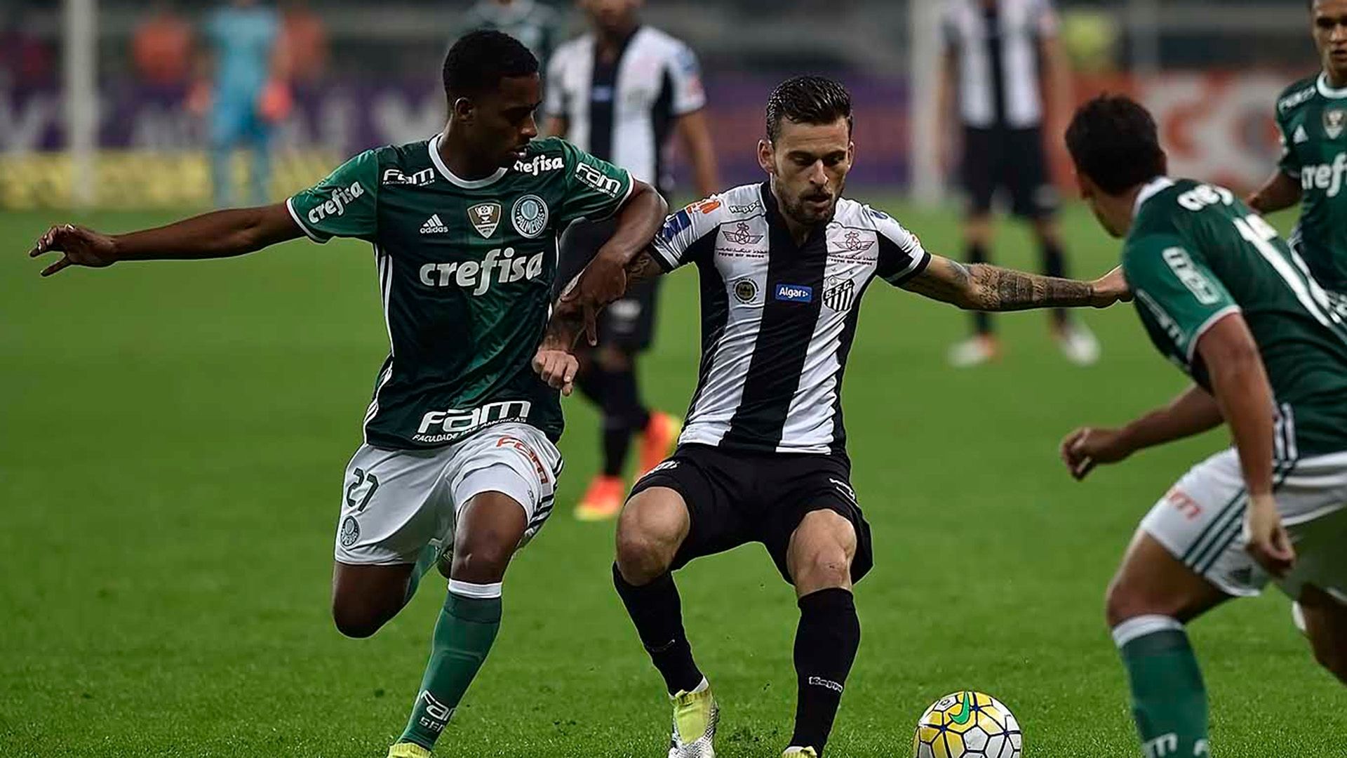Lucas Lima Matheus Sales Palmeiras Santos Brasileirão 12072016