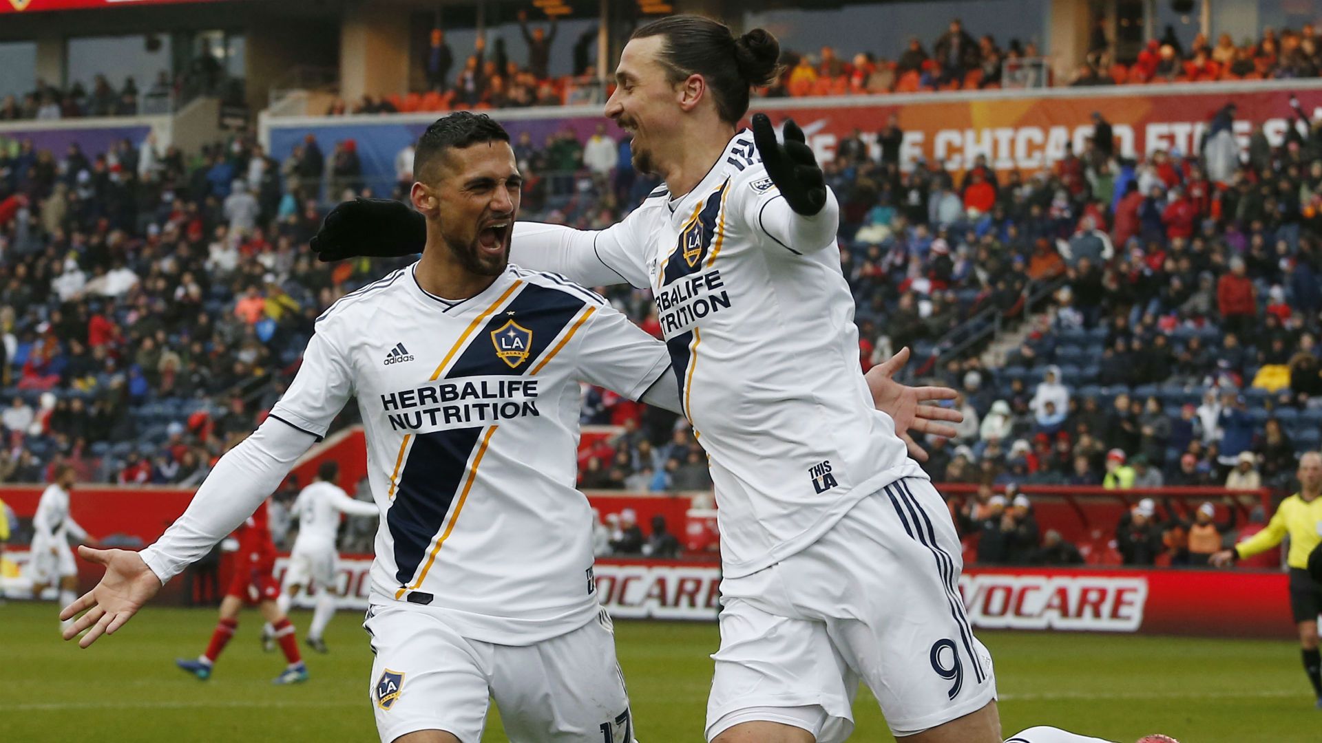 Zlatan Ibrahimovic Sebastian Lletget LA Galaxy MLS