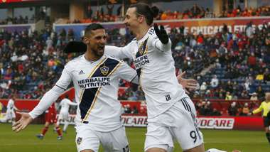Zlatan Ibrahimovic Sebastian Lletget LA Galaxy MLS