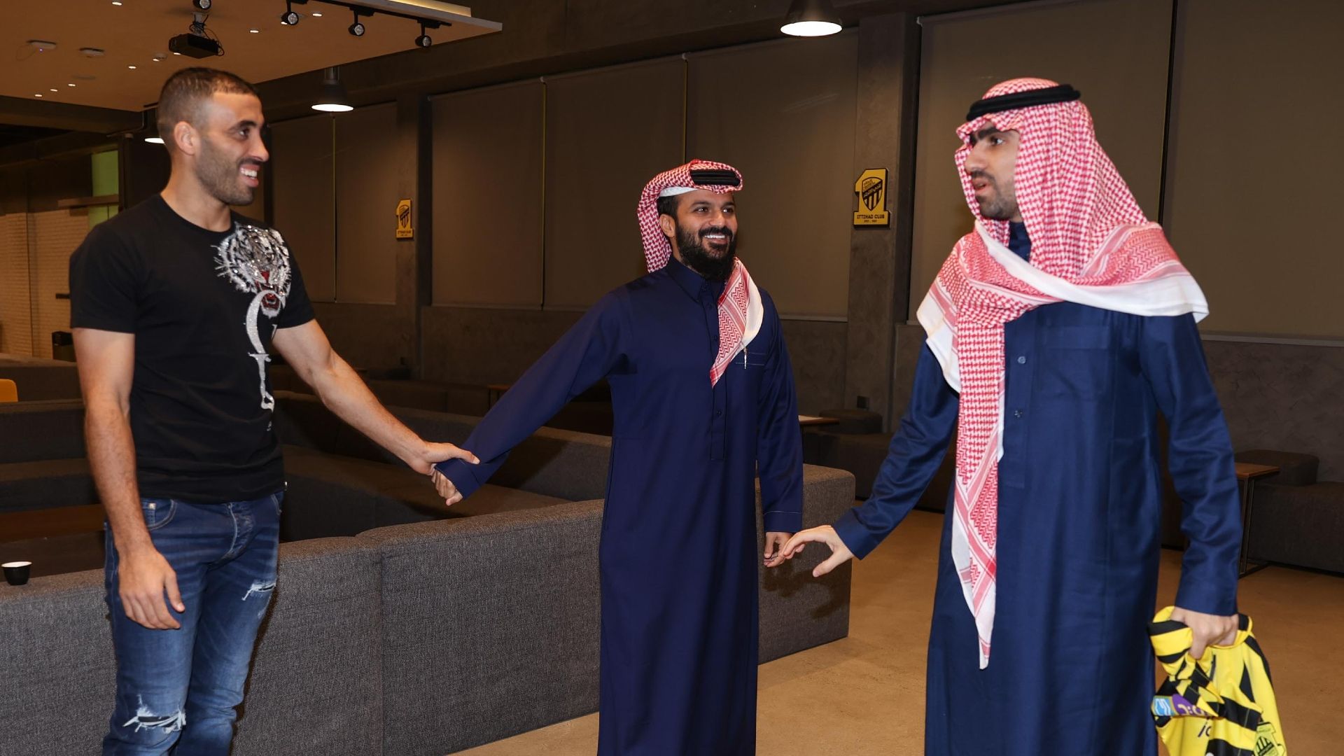 Abderrazak Hamdallah - Anmar Alhailae - Ahmed Kaaki - ittihad 2023