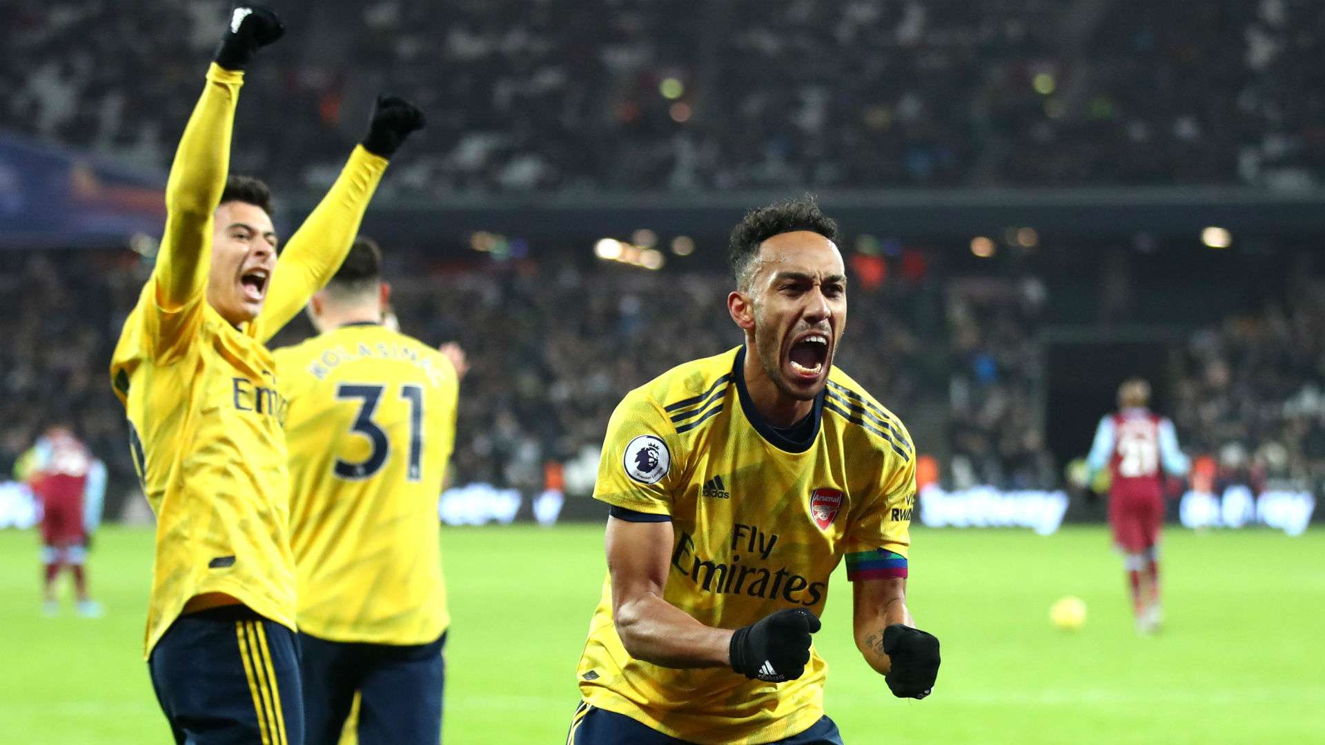 Aubameyang West Ham United v Arsenal 12092019