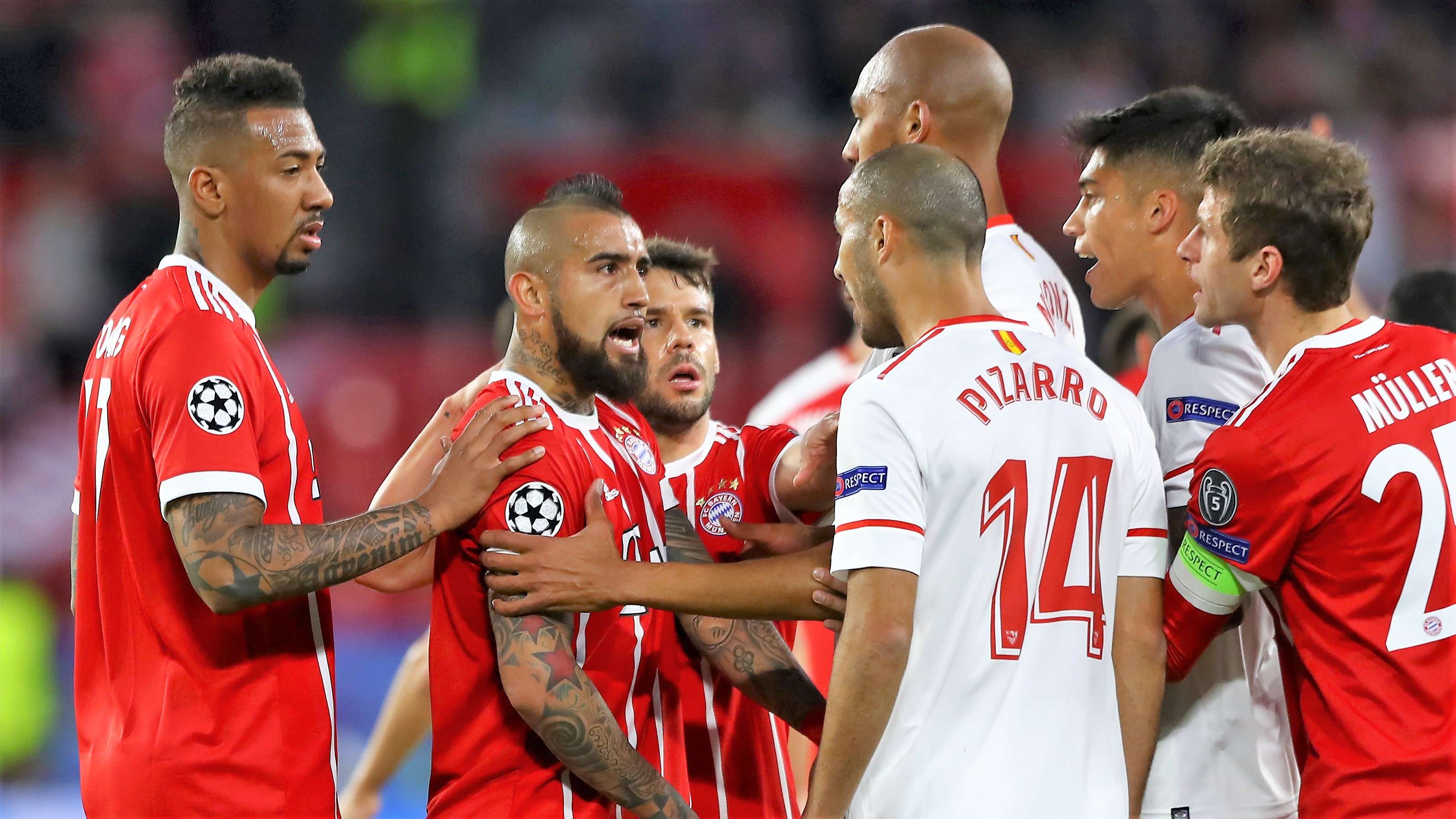 Arturo Vidal Guido Pizarro Sevilla Bayern Munich UCL 03042018