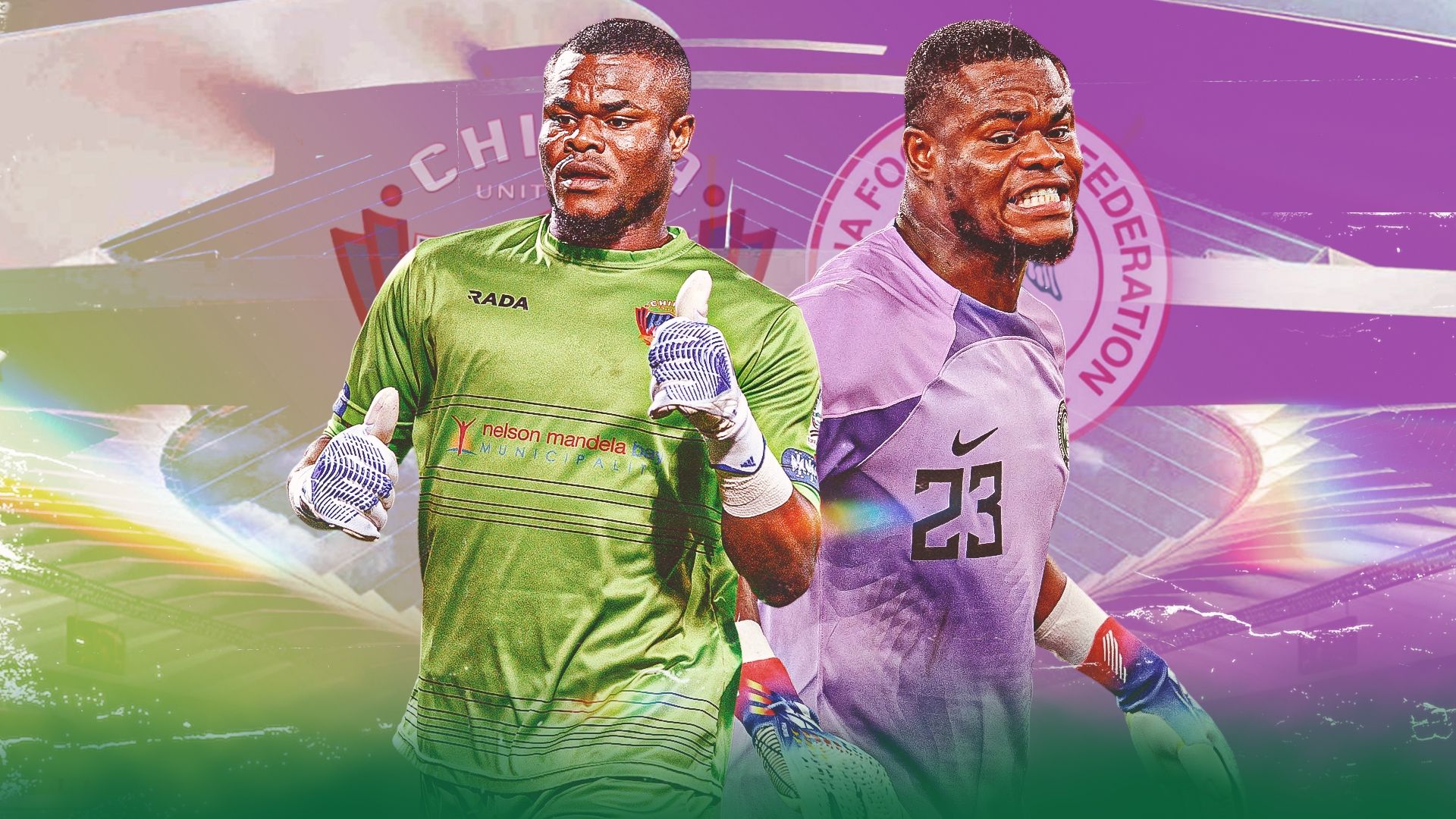 Stanley Nwabali of Nigeria and Chippa United