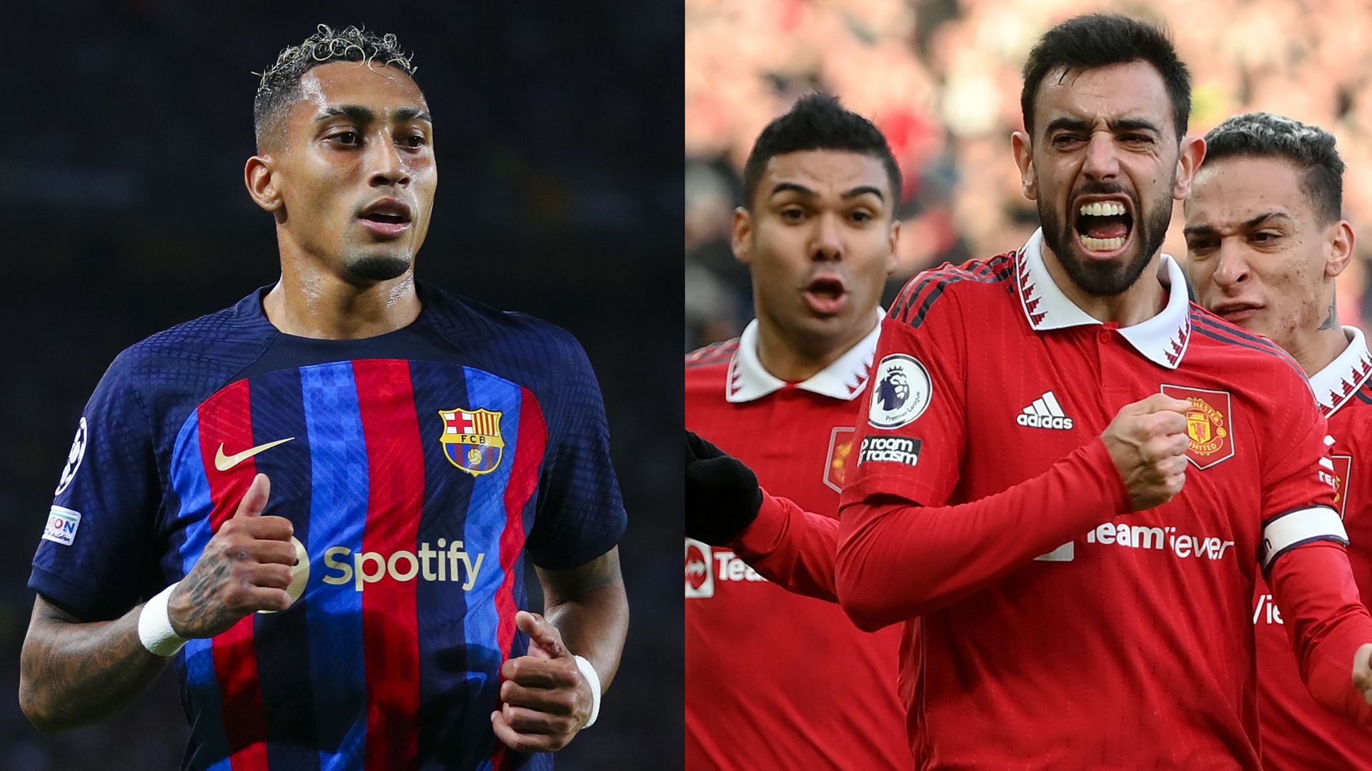 Raphinha Casemiro Bruno Fernandes