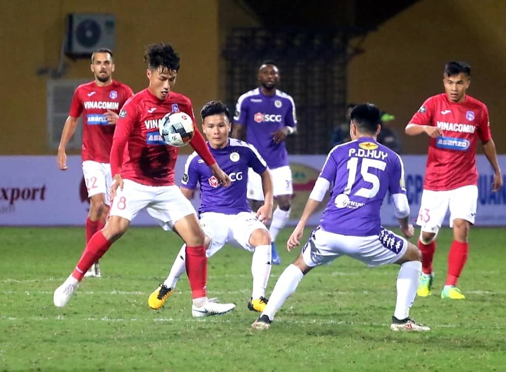 Mac Hong Quan Ha Noi vs Than Quang Ninh V.League 2019