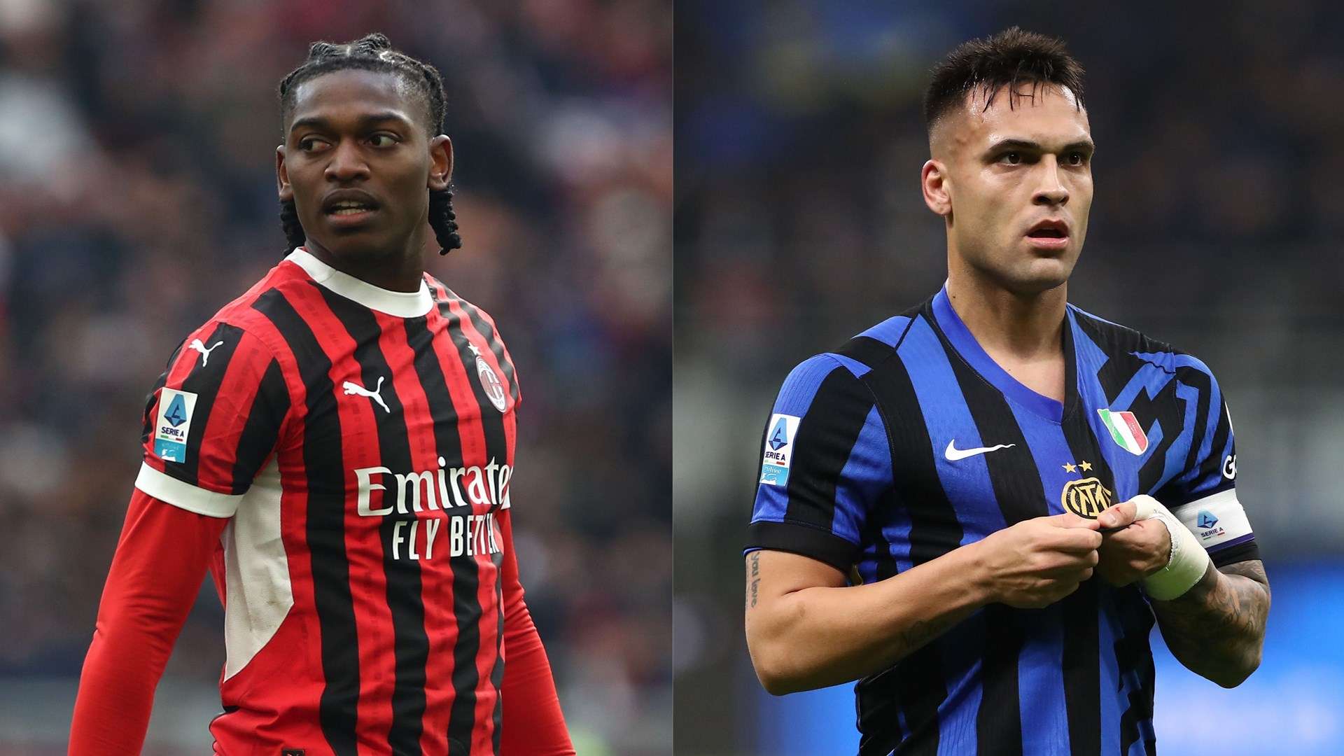 Rafael Leao Lautaro Martinez Milan Inter