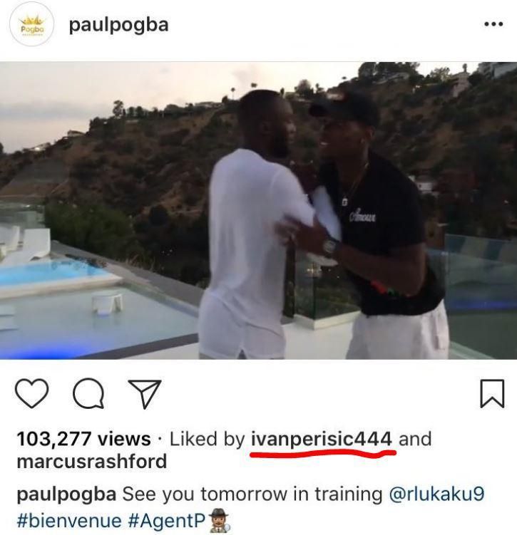 Lukaku Instagram, Perisic like