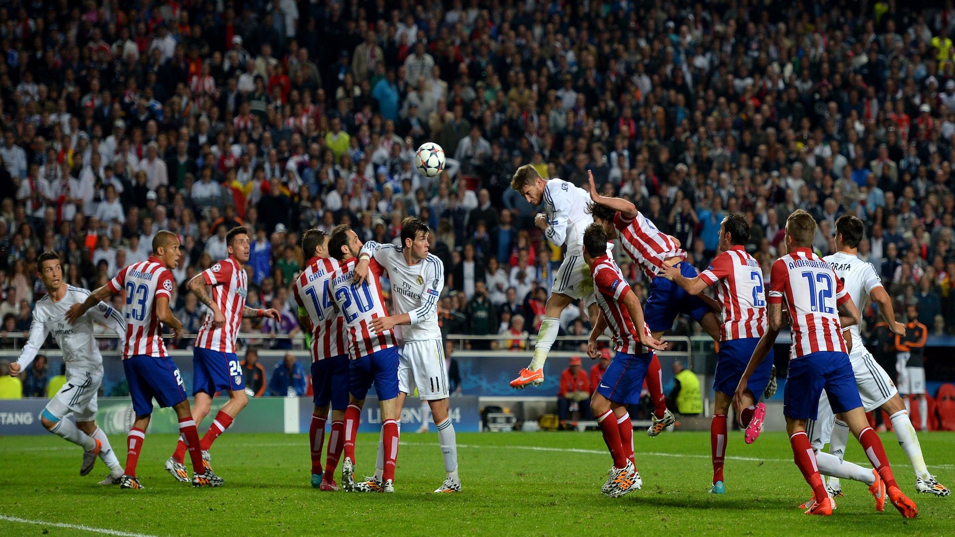 SERGIO RAMOS REAL MADRID ATLETICO CHAMPIONS LEAGUE 05242014