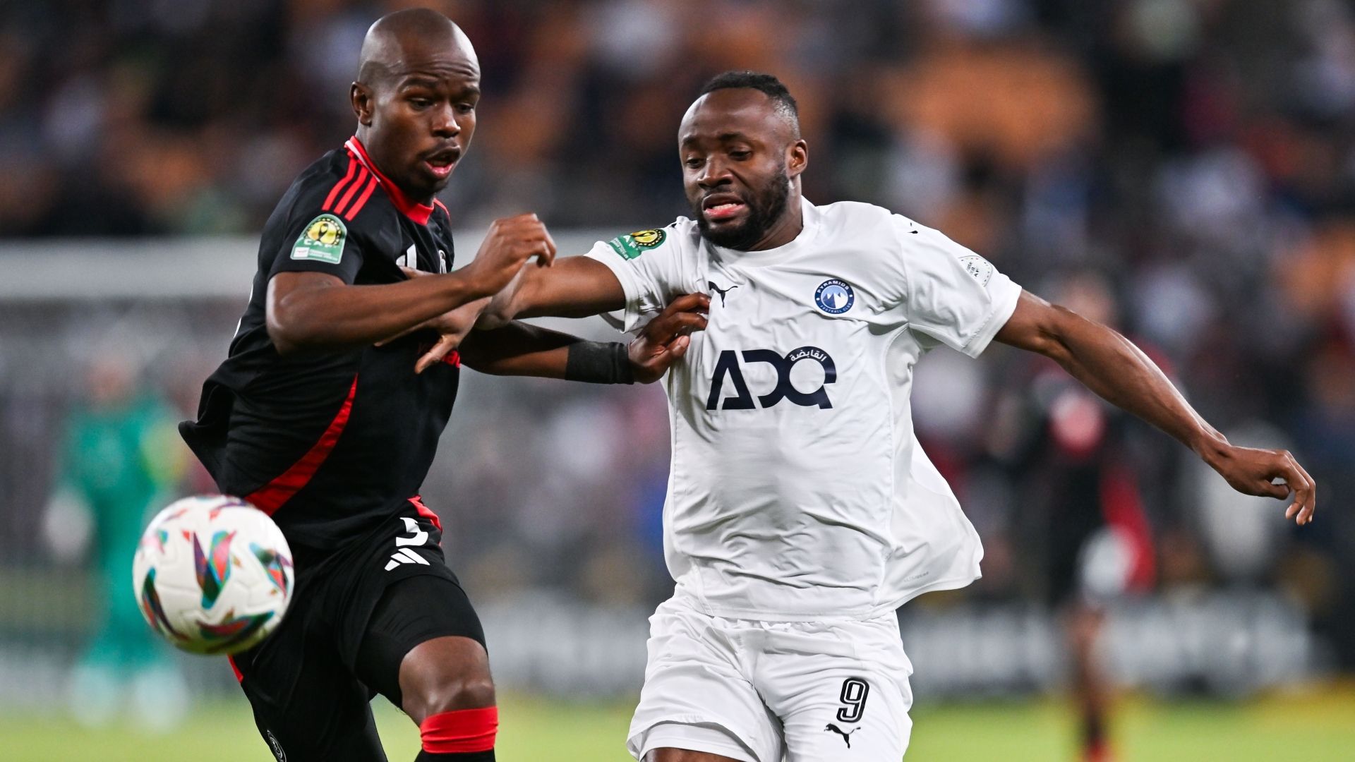 Nkosinathi Sibisi and Fiston Mayele, Orlando Pirates vs Pyramids