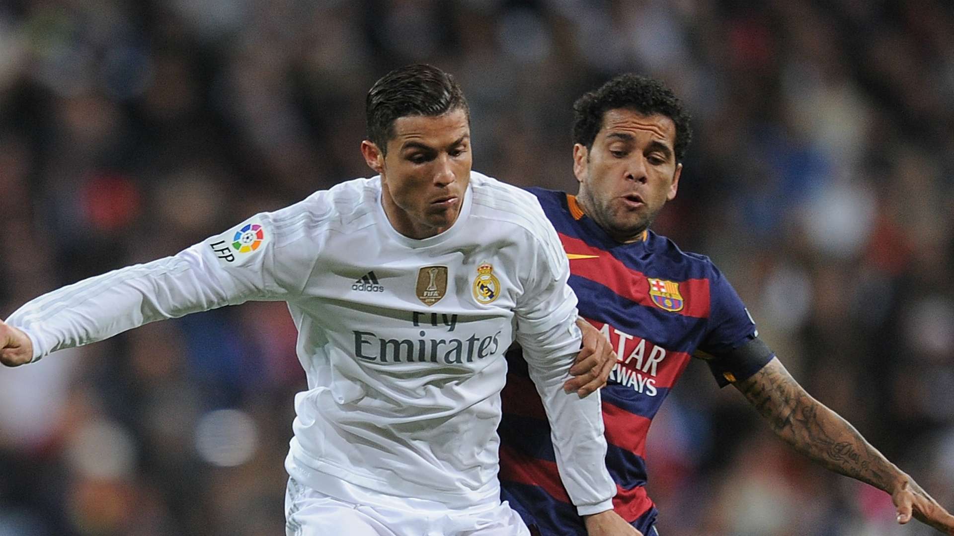 Cristiano Ronaldo Dani Alves Real Madrid Barcelona Primera Division 11212015