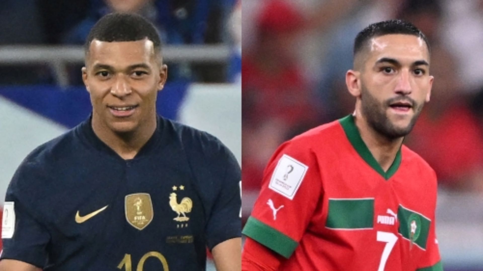 Kylian Mbappe France Hakim Ziyech Morocco