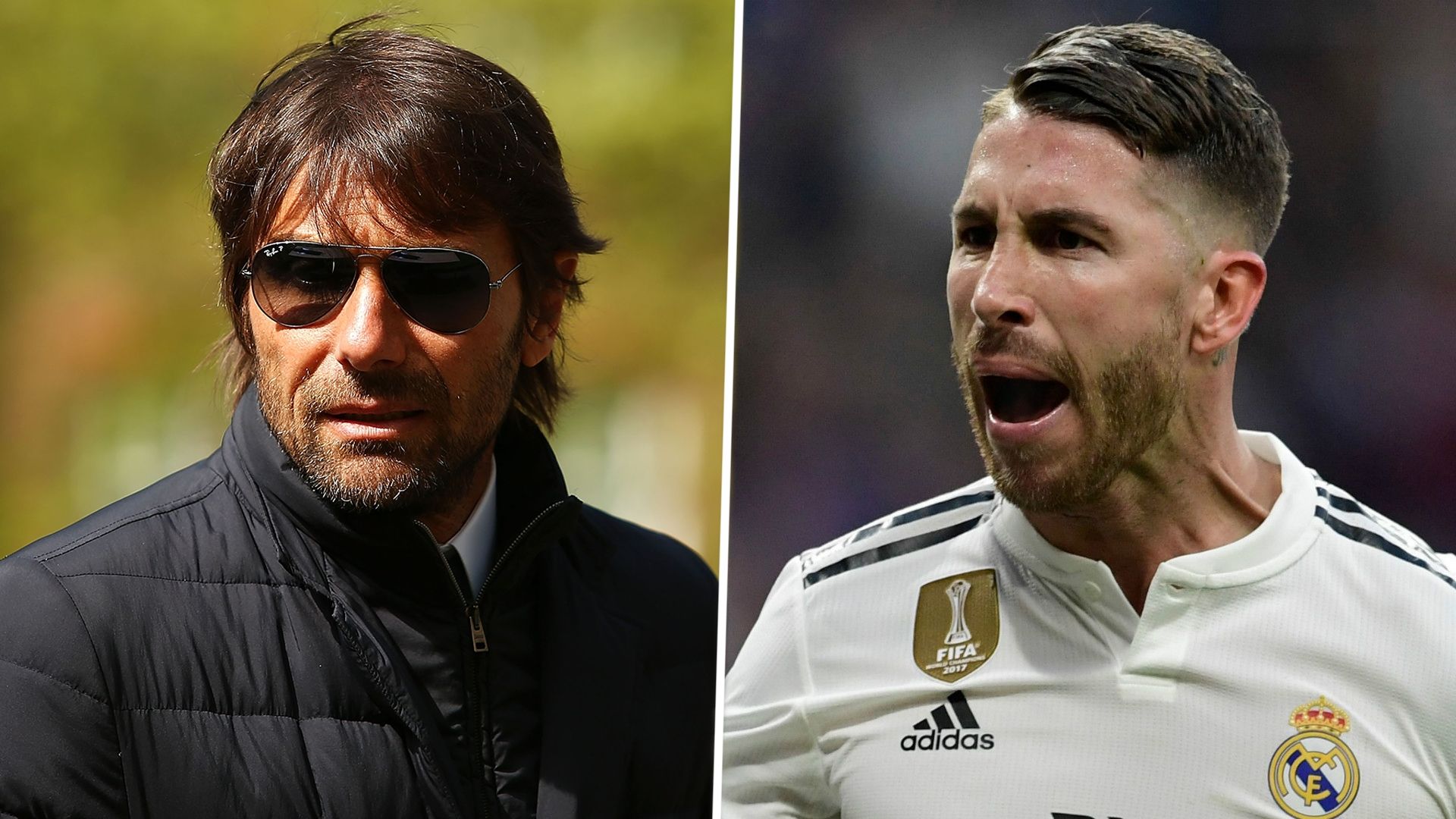 Antonio Conte and Sergio Ramos, Real Madrid